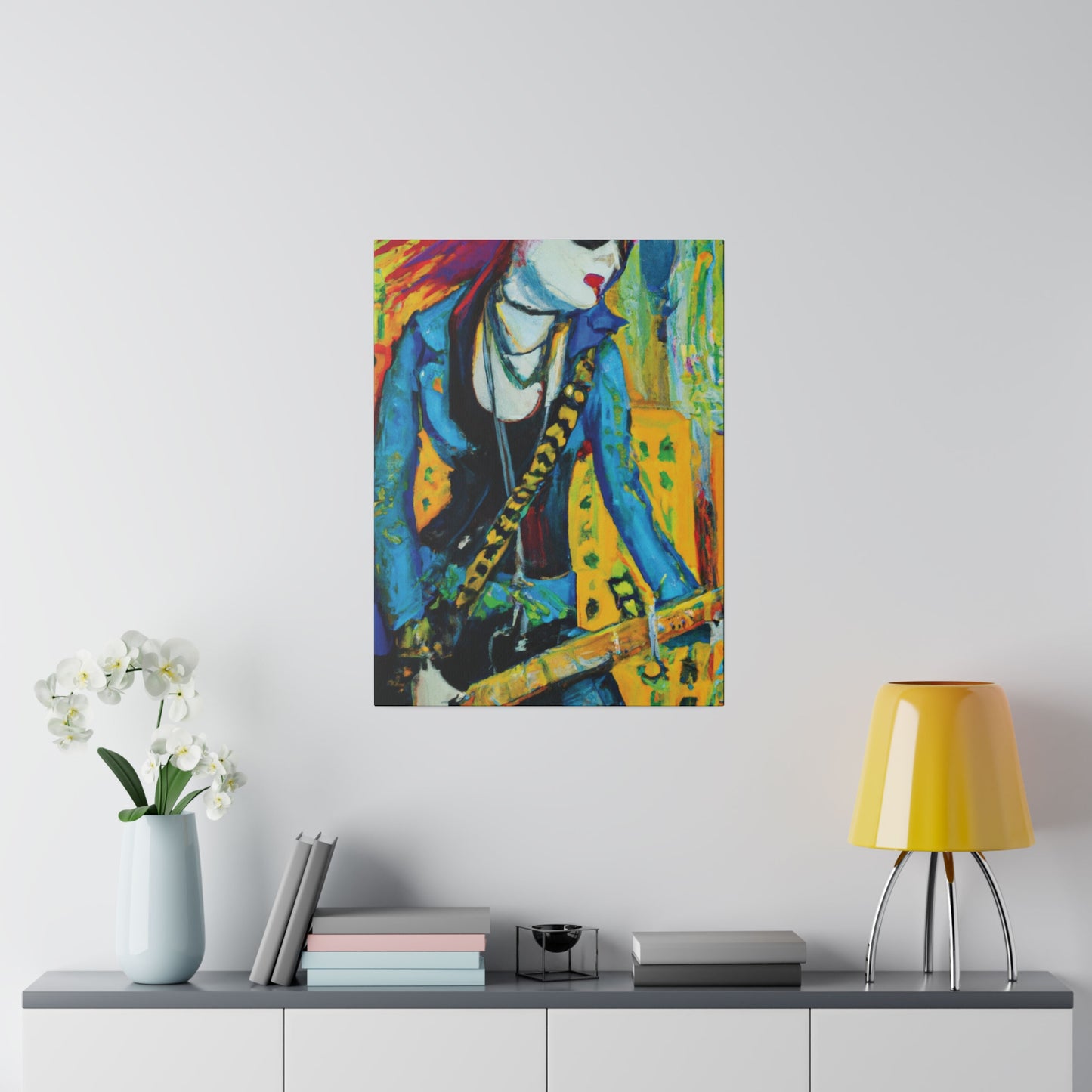 2344X - Rockstar Oil Painting Style Print | Poster | Home Decor | Wall Art | Music Art | Canvas