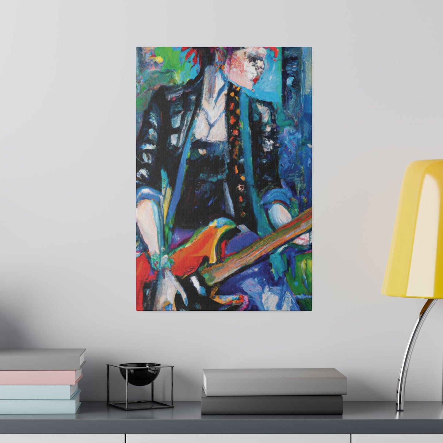 7376R - Rockstar Oil Painting Style Print | Poster | Home Decor | Wall Art | Music Art | Canvas