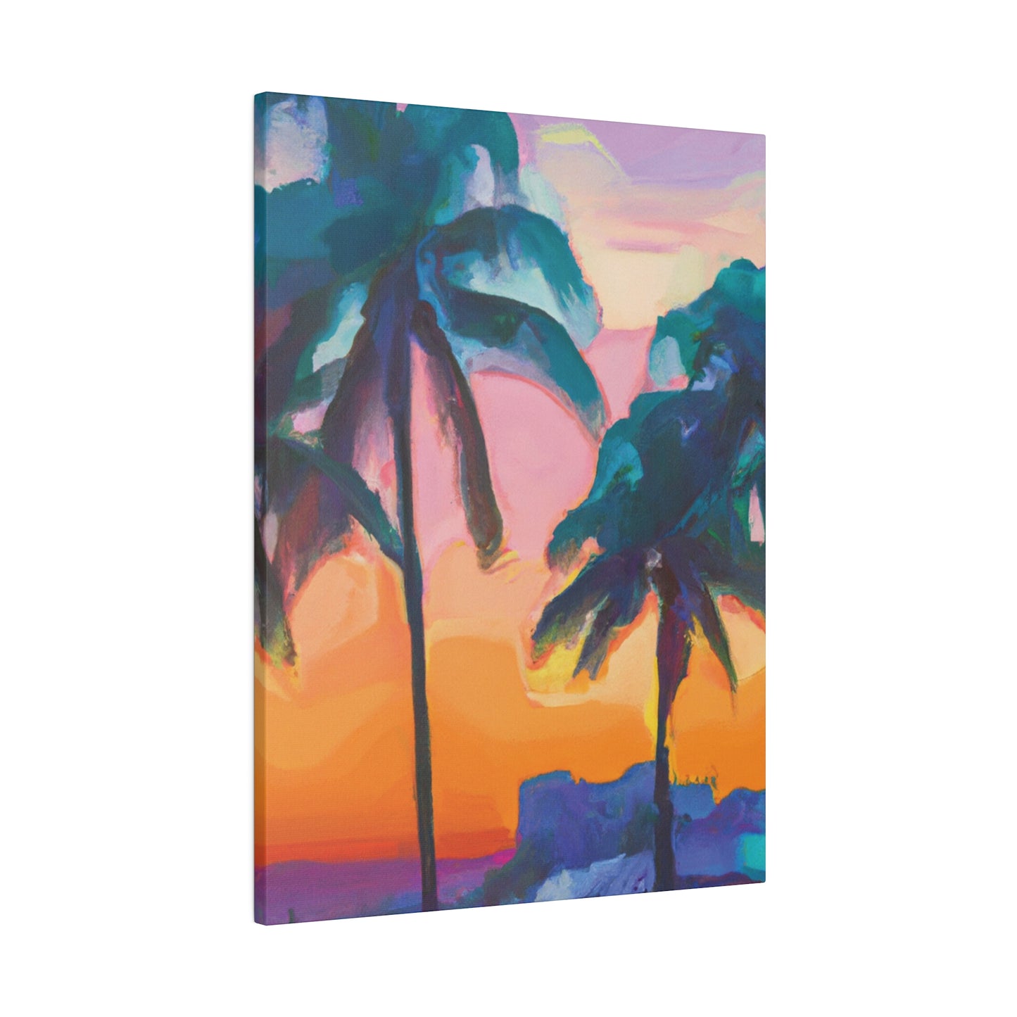 6494M - Miami Beach Sunset Painting Print | Miami | Beach | Sunset | Poster | Home Decor | Wall Art | Canvas