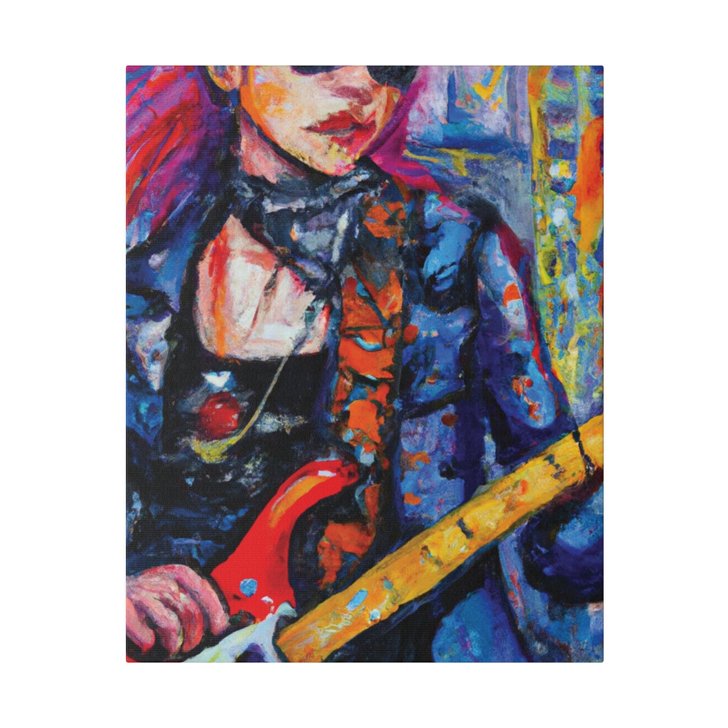 9231K - Rockstar Oil Painting Style Print | Poster | Home Decor | Wall Art | Music Art | Canvas