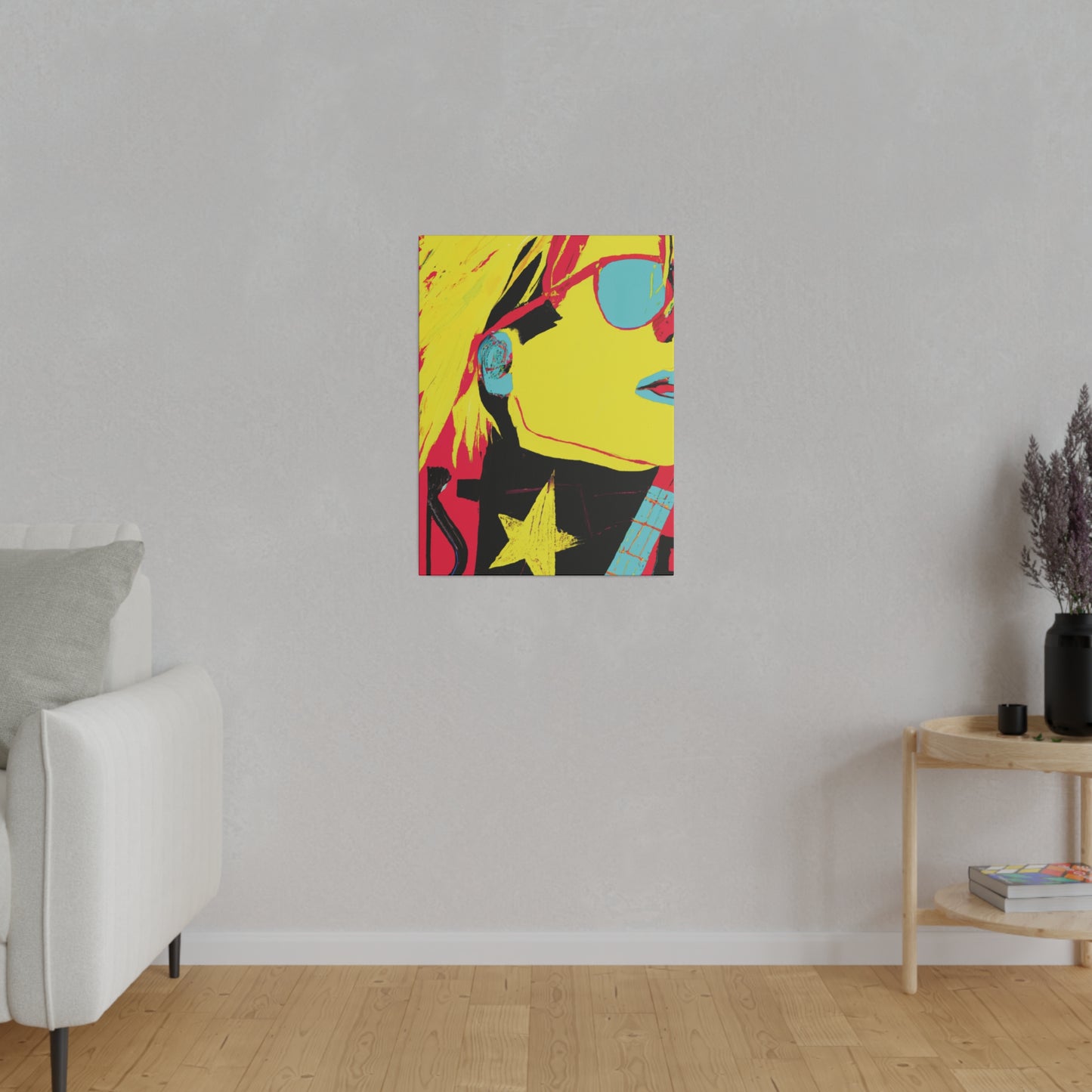 4925Q - Rockstar Painting Print | Face | Abstract | Poster | Home Decor | Wall Art | Music Art | Canvas