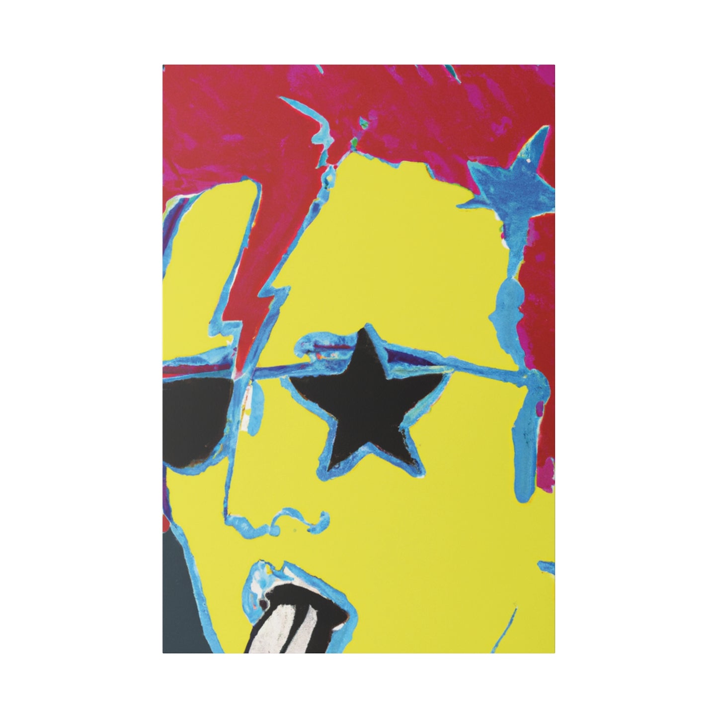 1454X - Rockstar Painting Print | Face | Abstract | Poster | Home Decor | Wall Art | Music Art | Canvas