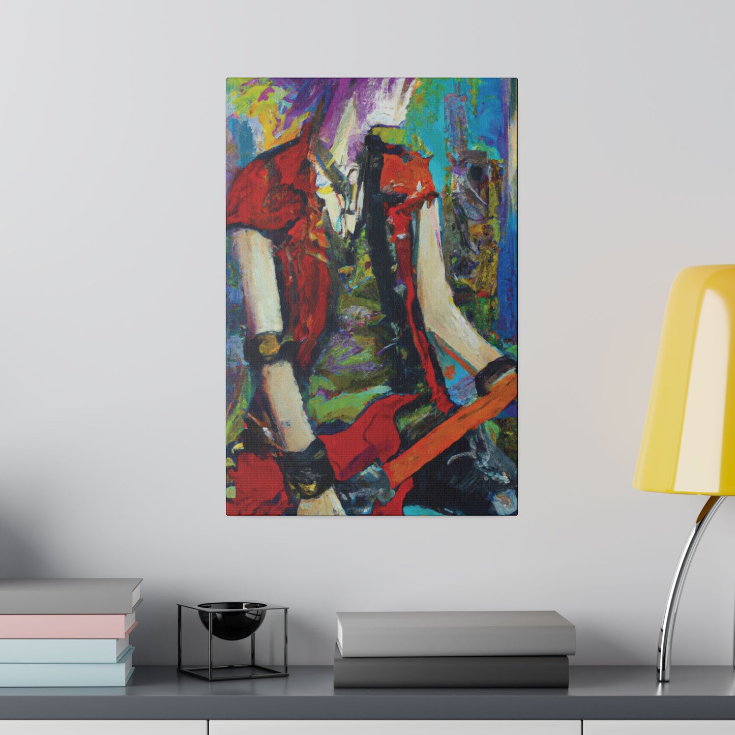 2205O - Rockstar Oil Painting Style Print | Poster | Home Decor | Wall Art | Music Art | Canvas