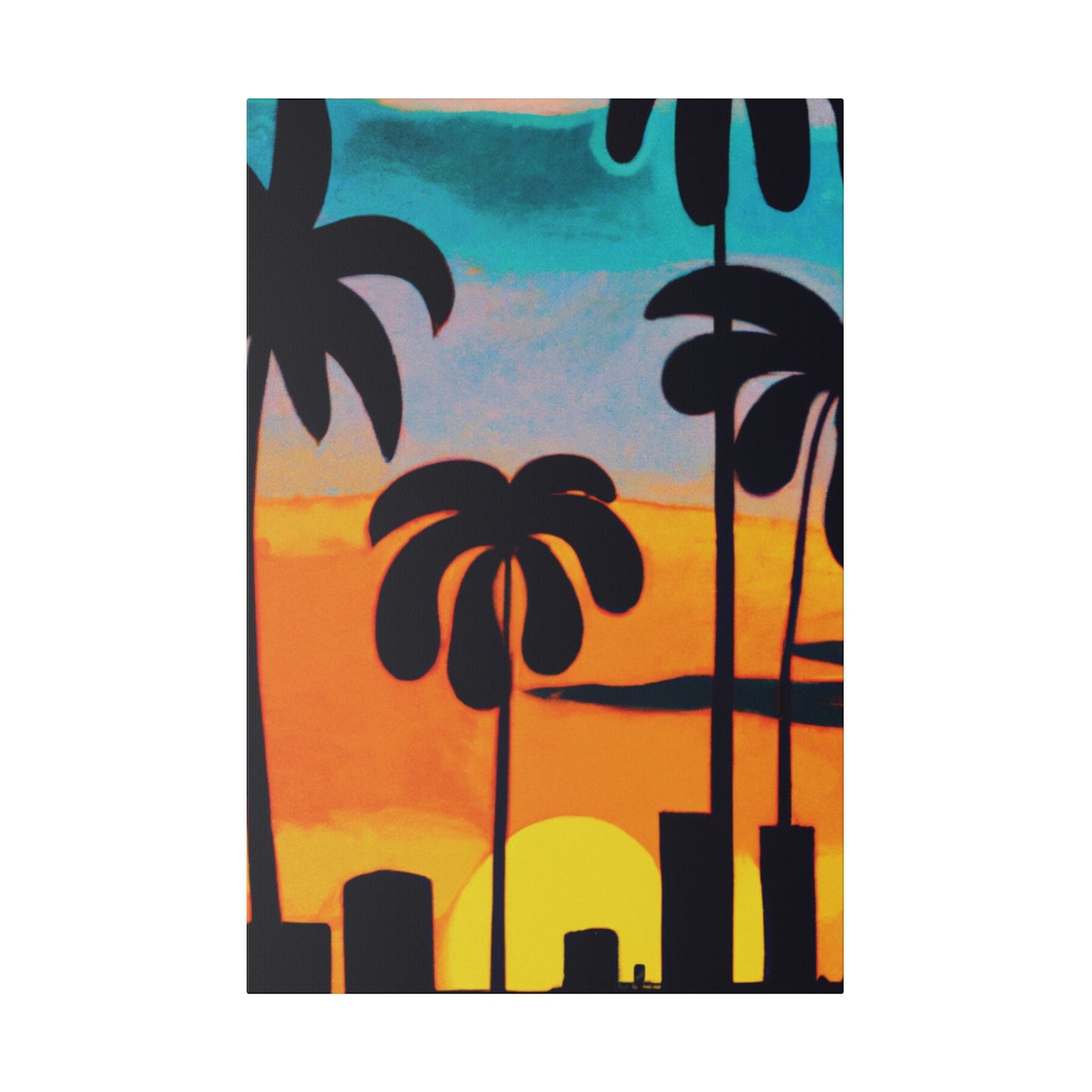 6878U - Miami Beach Sunset Painting Print | Miami | Beach | Sunset | Poster | Home Decor | Wall Art | Canvas