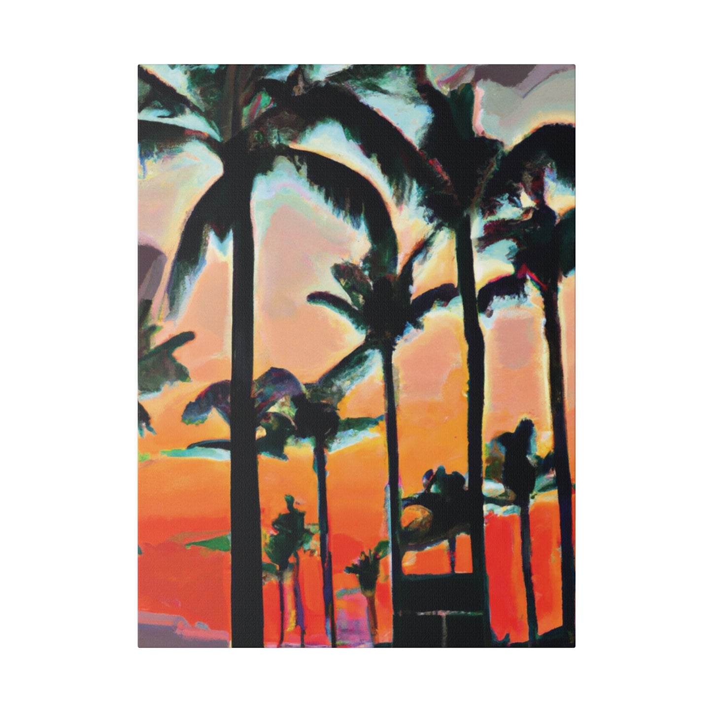 4891A - Miami Beach Sunset Painting Print | Miami | Beach | Sunset | Poster | Home Decor | Wall Art | Canvas