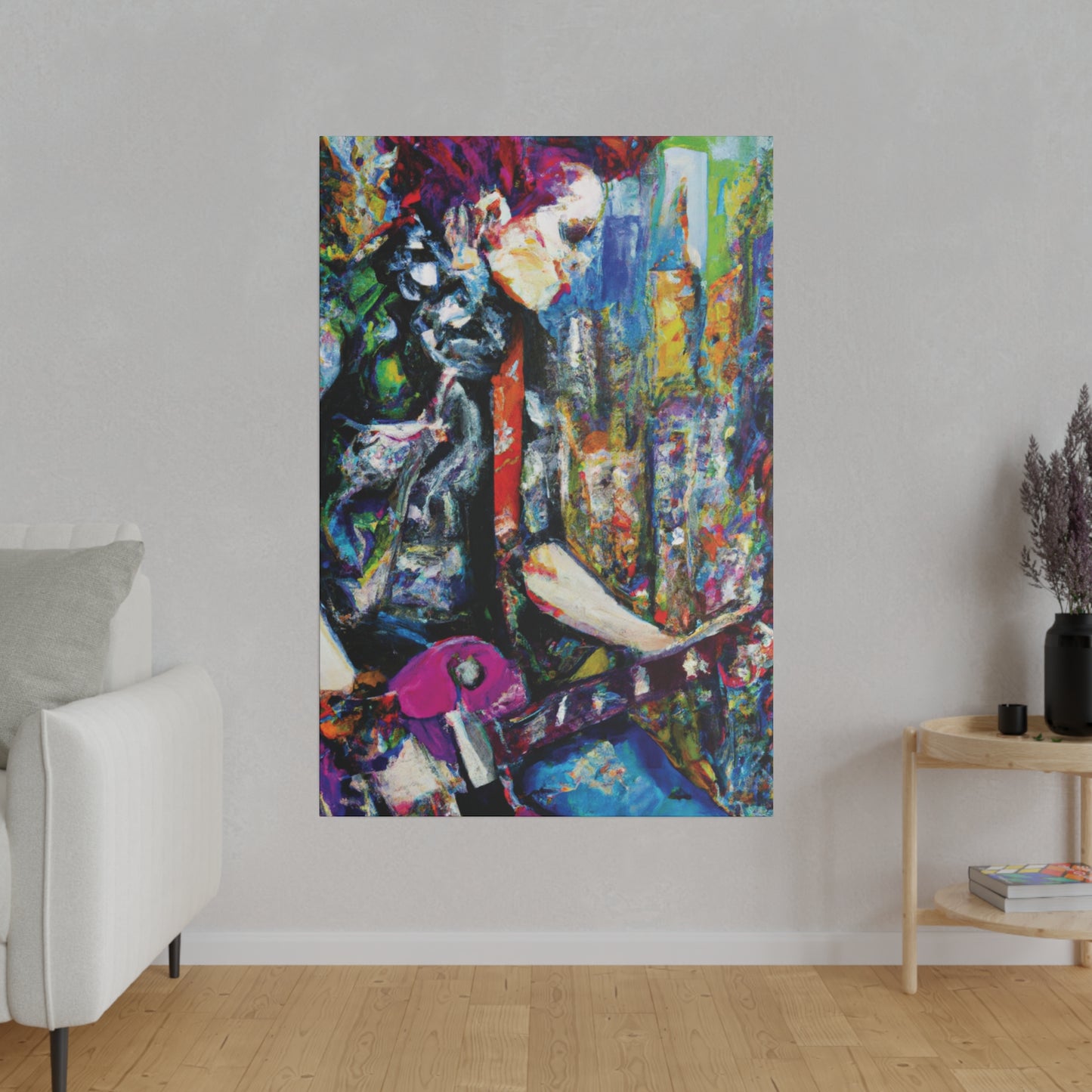 4329G - Rockstar Oil Painting Style Print | Poster | Home Decor | Wall Art | Music Art | Canvas