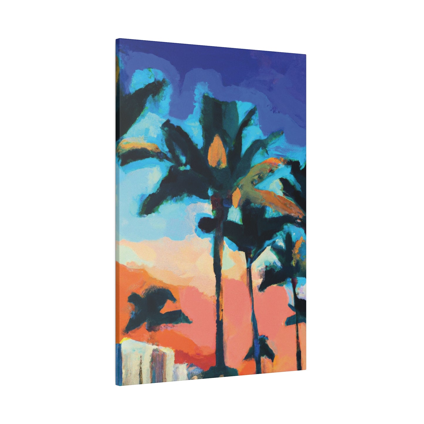 5637G - Miami Beach Sunset Painting Print | Miami | Beach | Sunset | Poster | Home Decor | Wall Art | Canvas