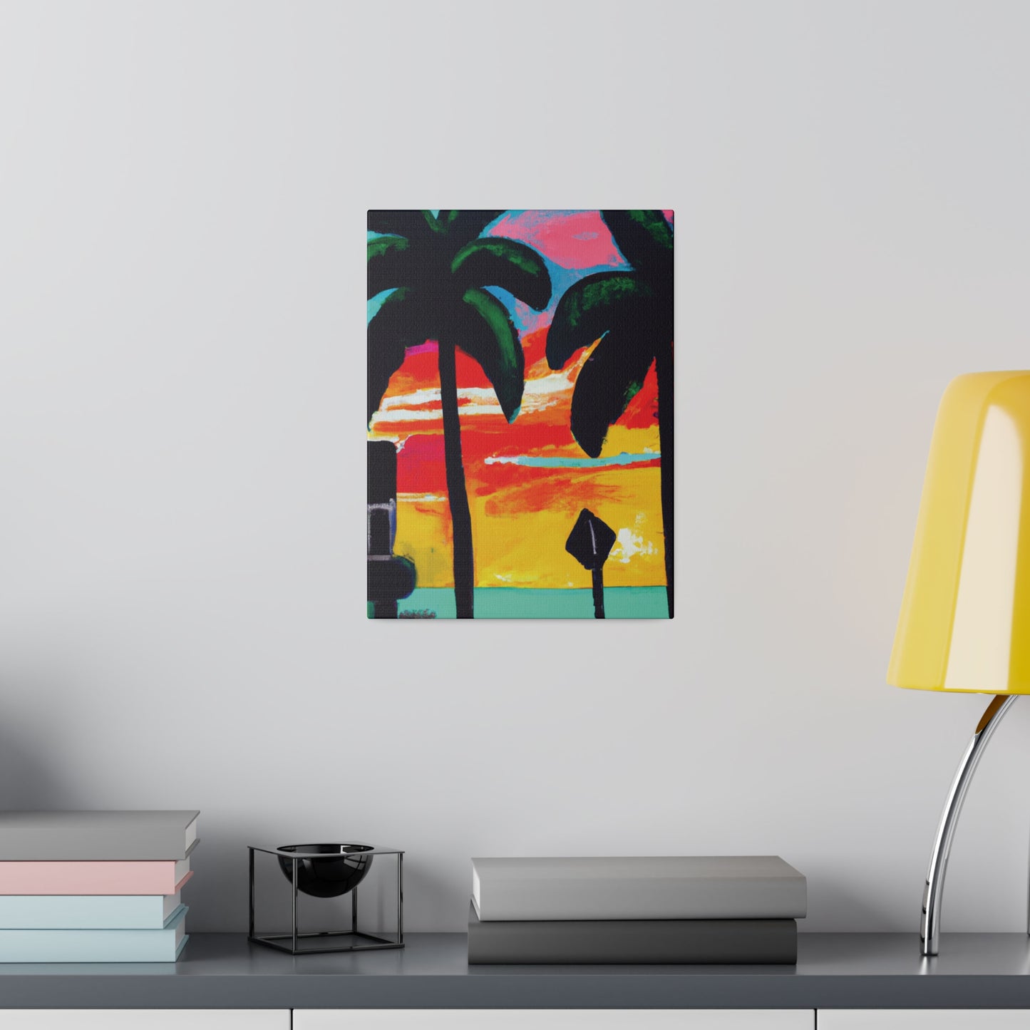 9346Y - Miami Beach Sunset Painting Print | Miami | Beach | Sunset | Poster | Home Decor | Wall Art | Canvas