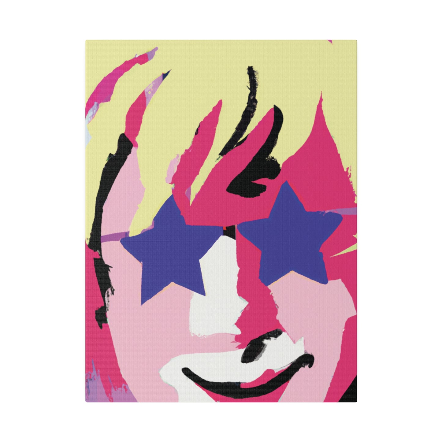 3558K - Rockstar Painting Print | Face | Abstract | Poster | Home Decor | Wall Art | Music Art | Canvas