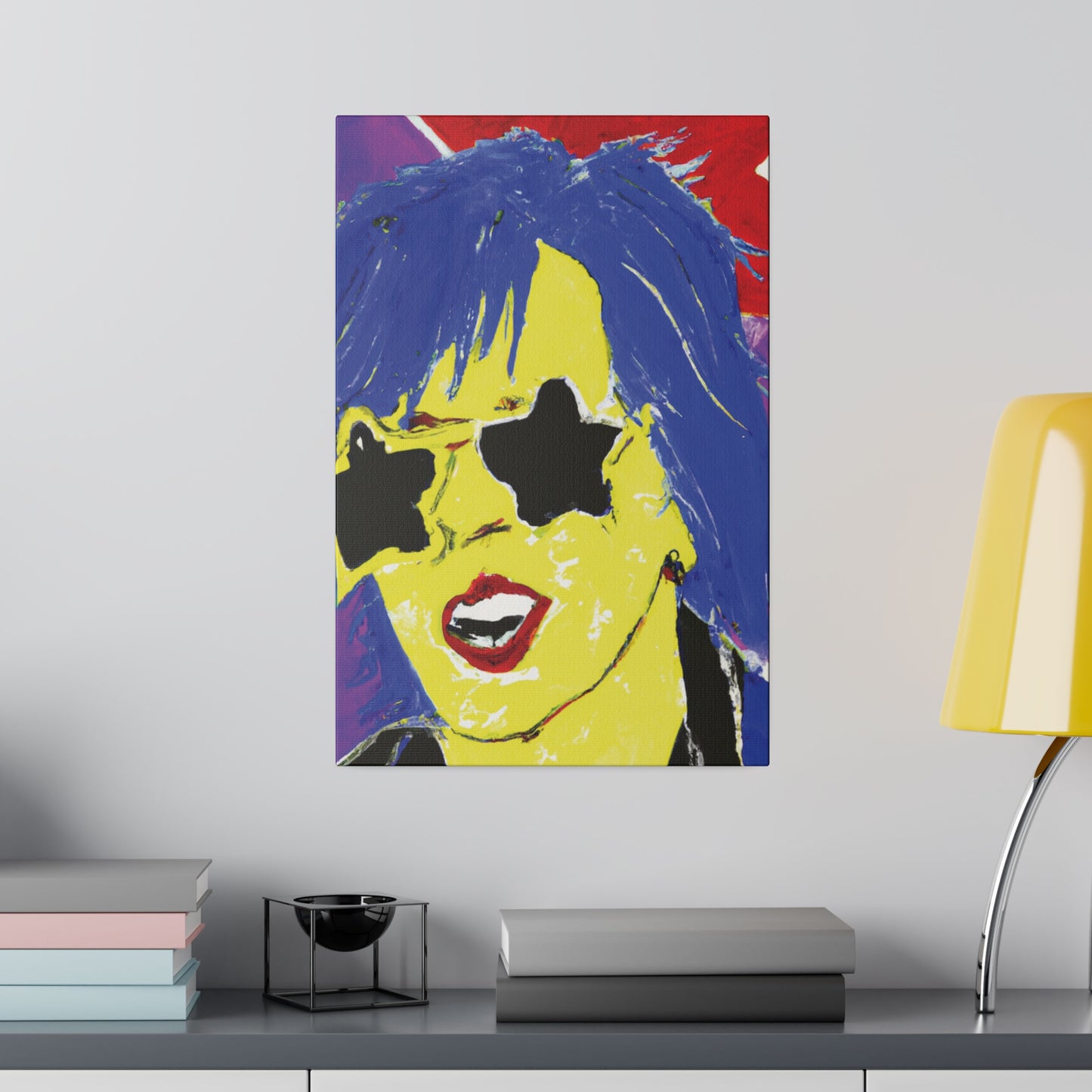 6721Z - Rockstar Painting Print | Face | Abstract | Poster | Home Decor | Wall Art | Music Art | Canvas