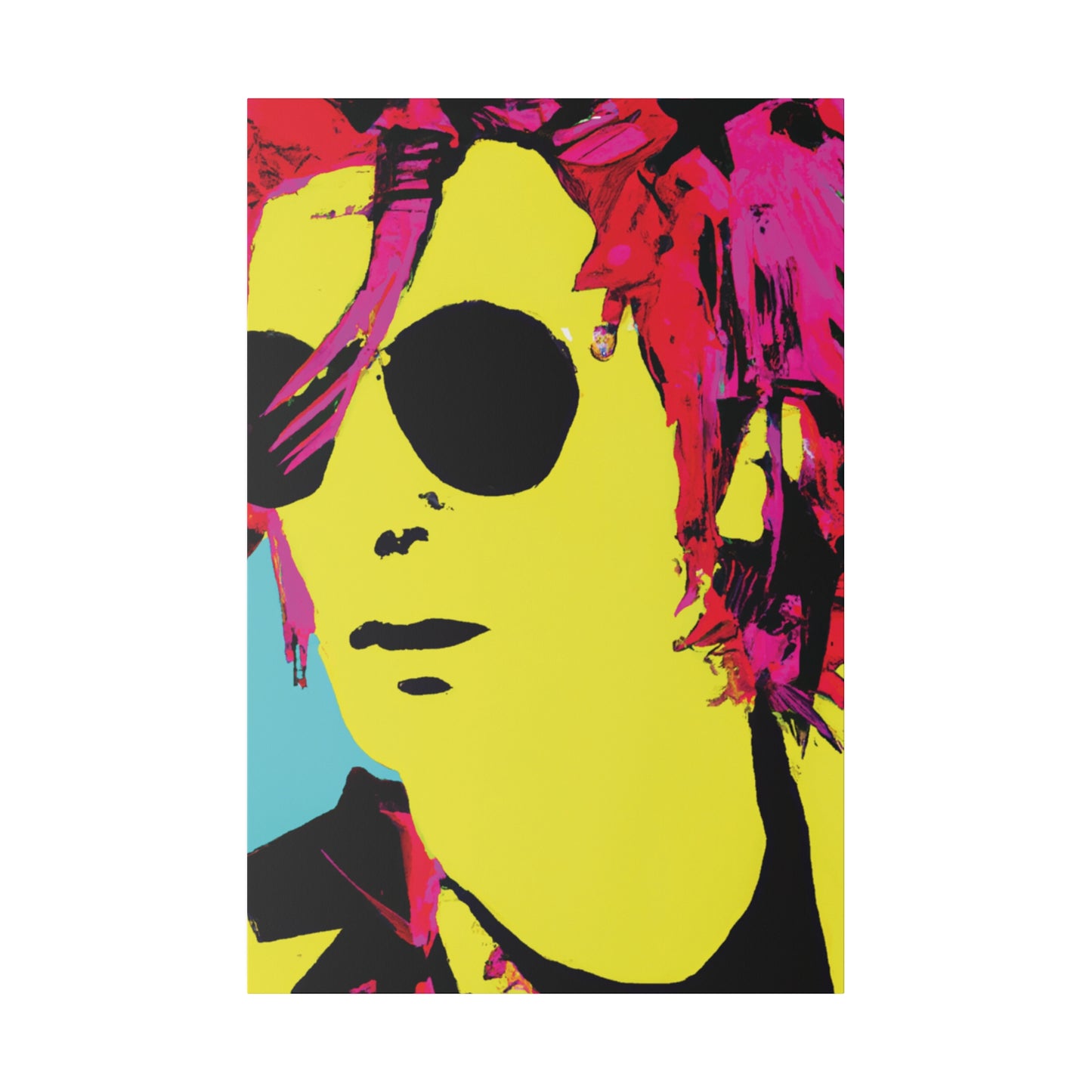 4543A - Rockstar Painting Print | Face | Abstract | Poster | Home Decor | Wall Art | Music Art | Canvas