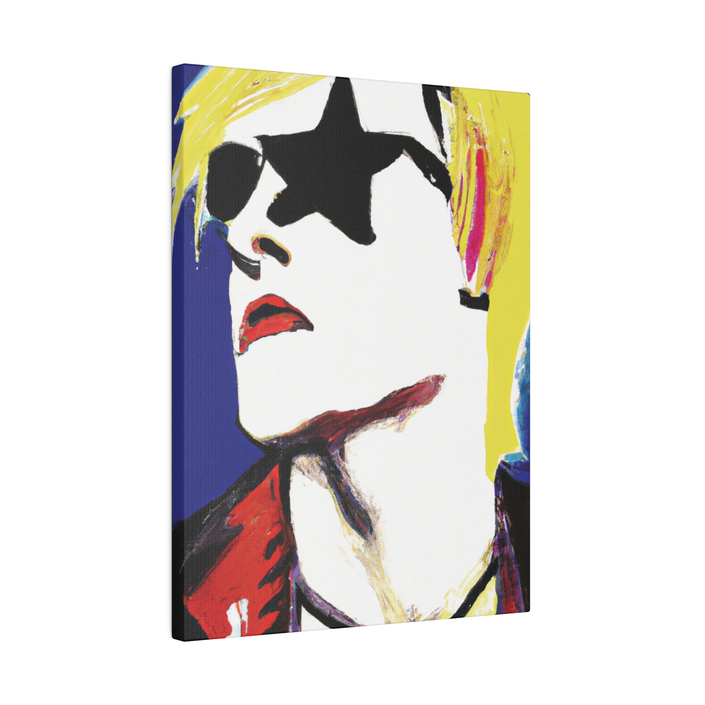 6807A - Rockstar Painting Print | Face | Abstract | Poster | Home Decor | Wall Art | Music Art | Canvas