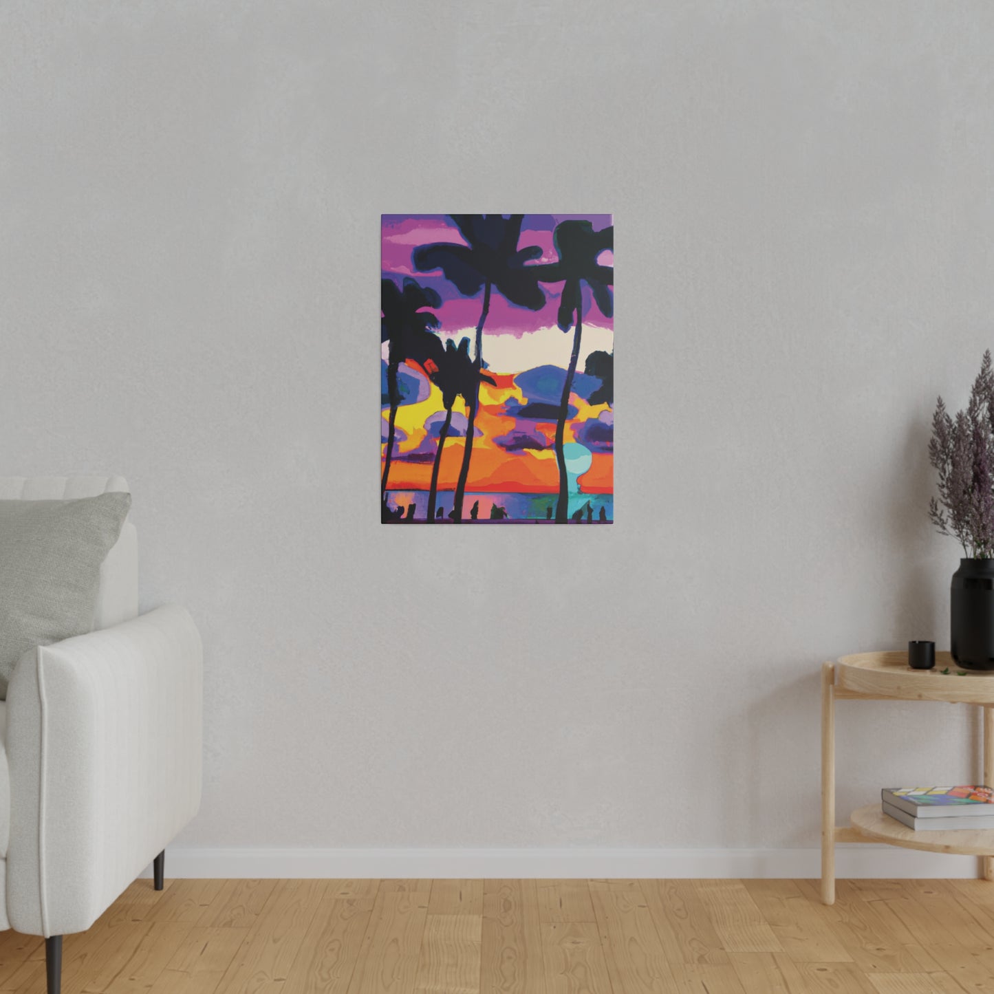 7455H - Miami Beach Sunset Painting Print | Miami | Beach | Sunset | Poster | Home Decor | Wall Art | Canvas