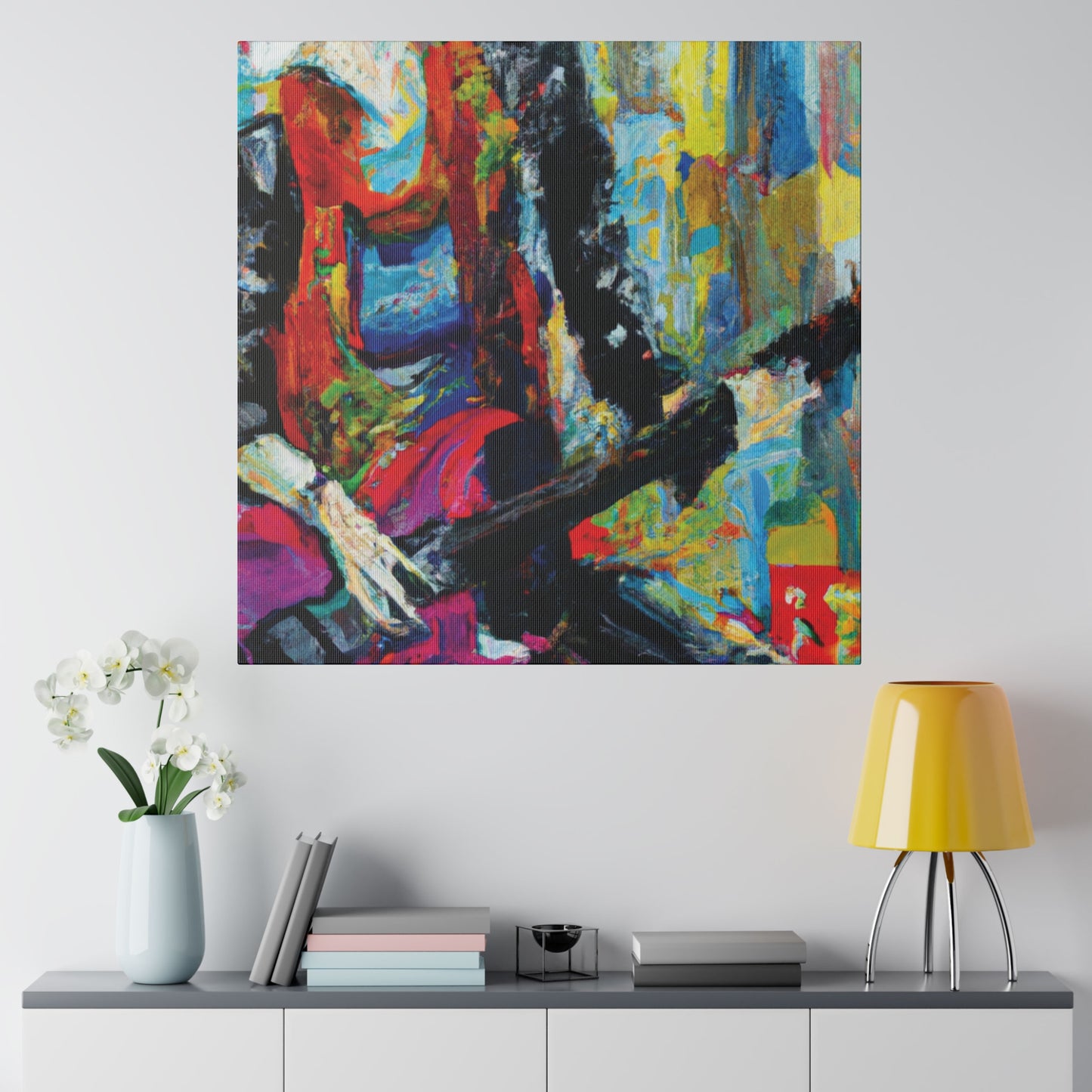 7692O - Rockstar Oil Painting Style Print | Poster | Home Decor | Wall Art | Music Art | Canvas