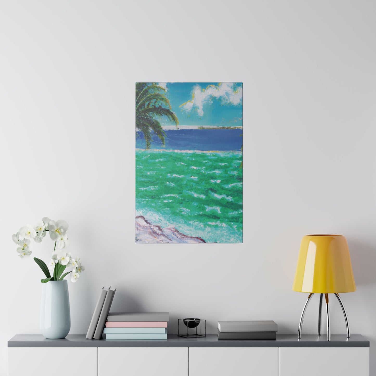 8274K - Bahamas Ocean Painting Print | Bahamas | Ocean | Beach | Poster | Home Decor | Wall Art | Canvas