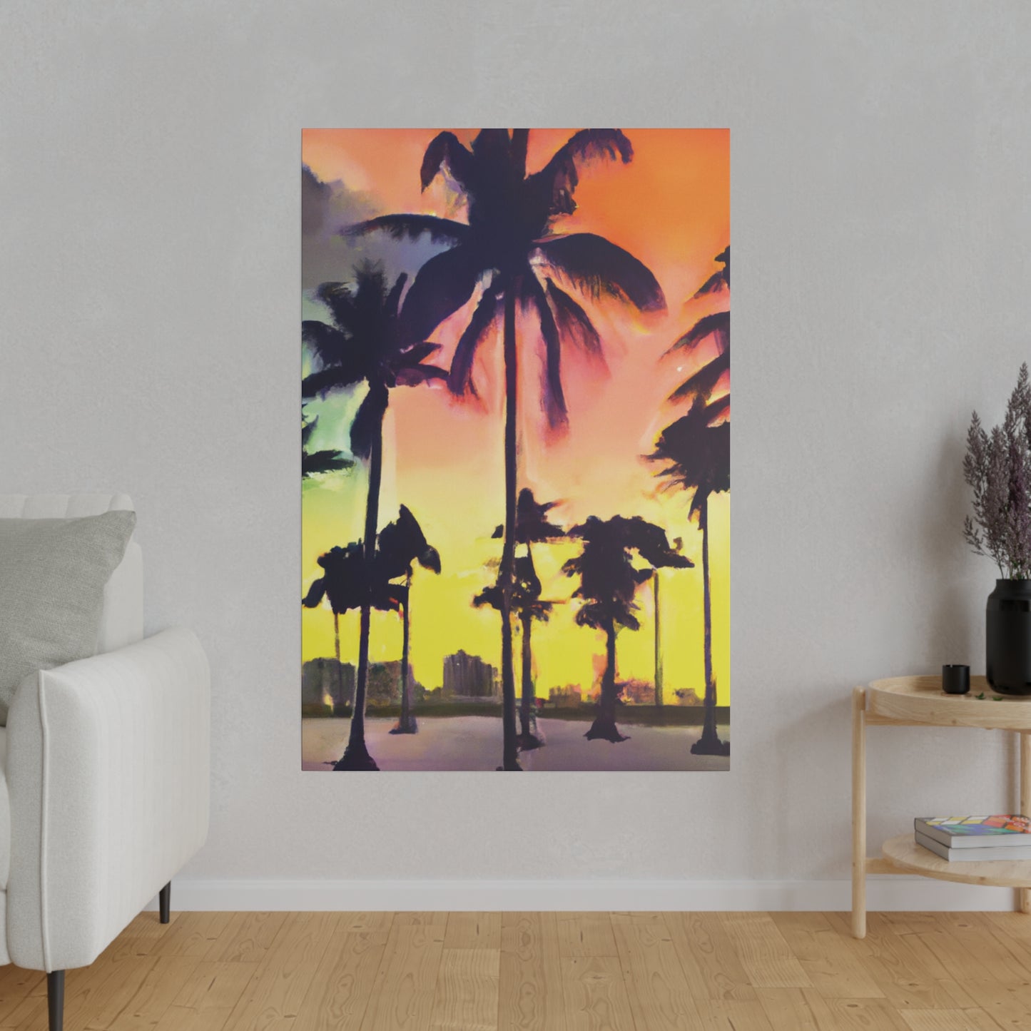 5608P - Miami Beach Sunset Painting Print | Miami | Beach | Sunset | Poster | Home Decor | Wall Art | Canvas