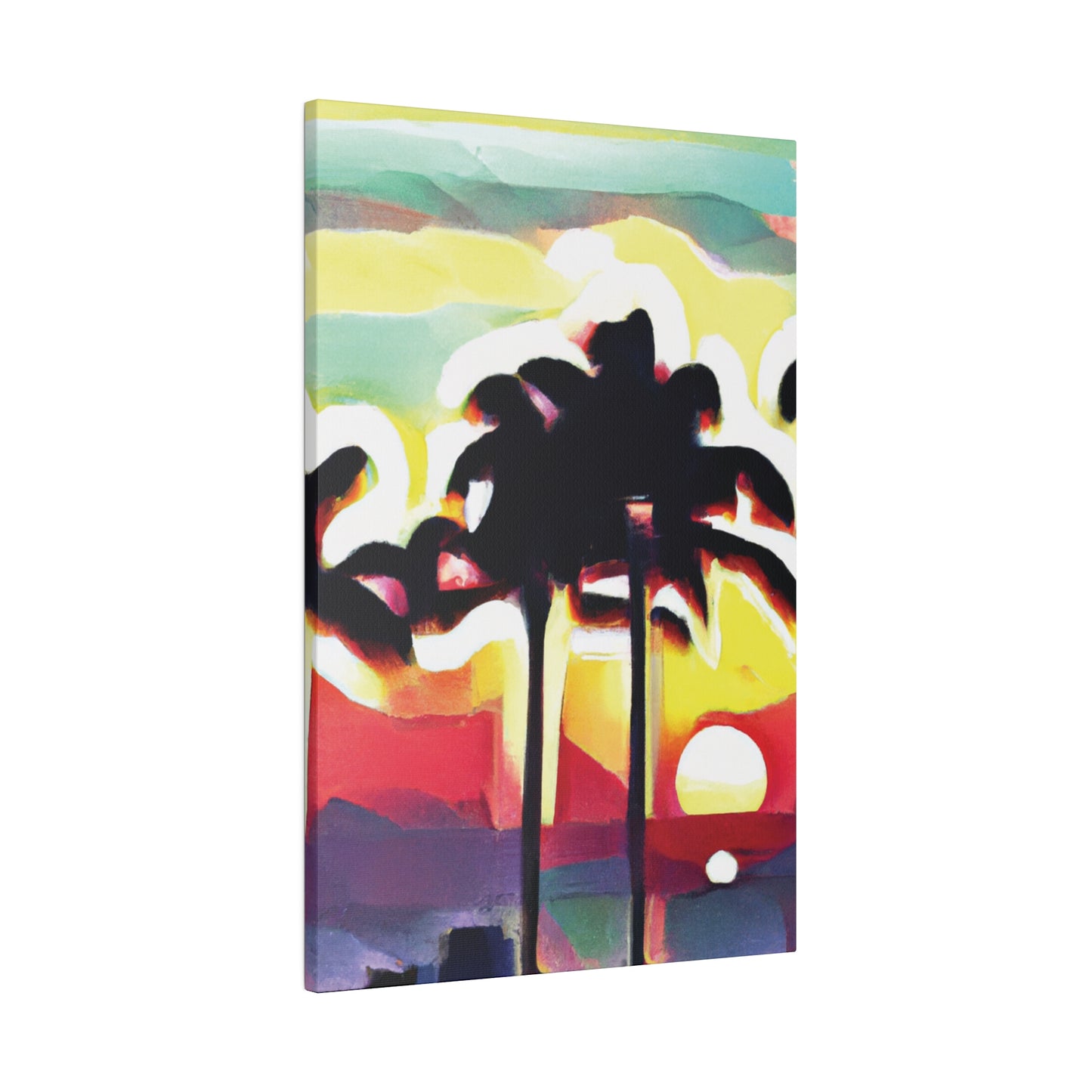 4134X - Miami Beach Sunset Painting Print | Miami | Beach | Sunset | Poster | Home Decor | Wall Art | Canvas