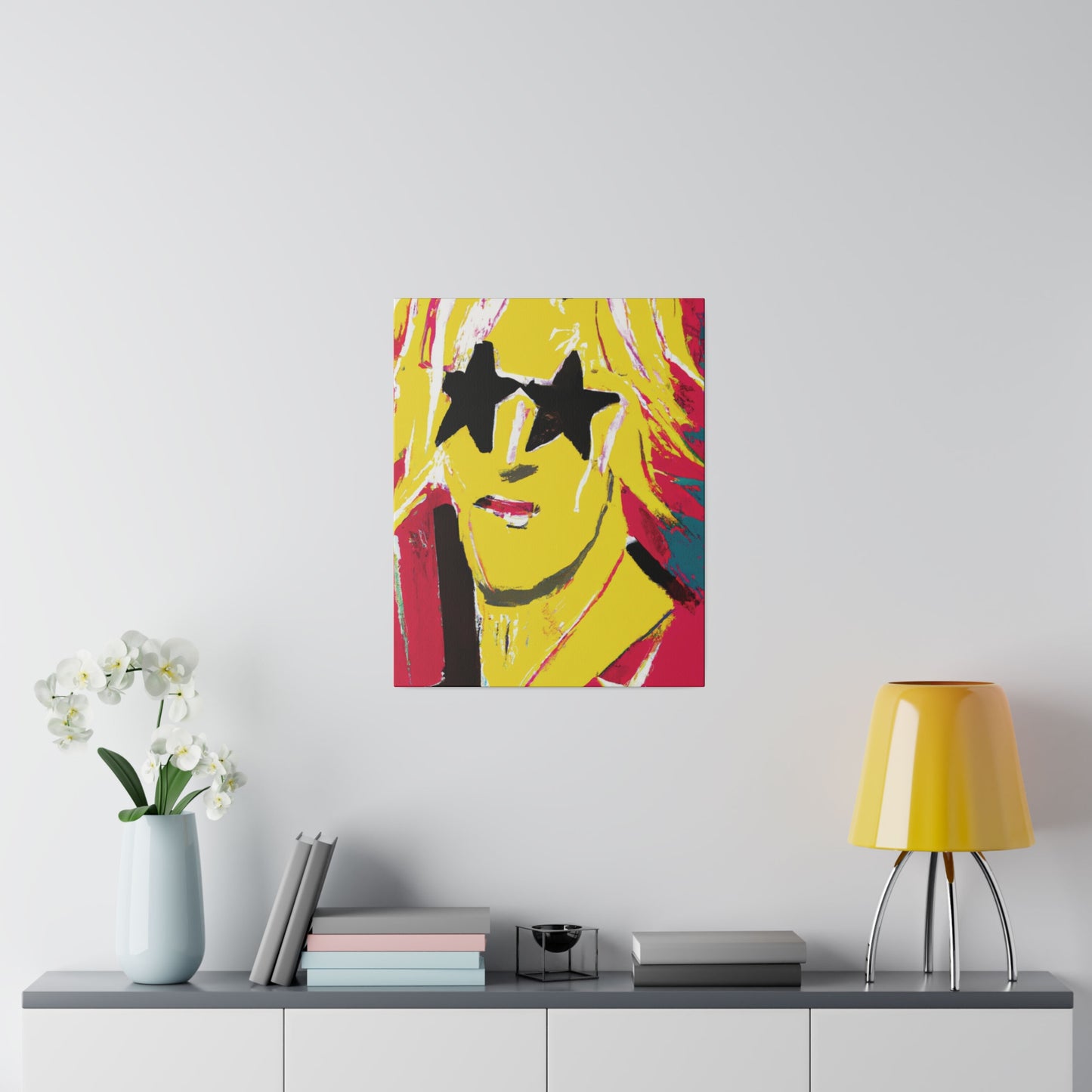 5263T - Rockstar Painting Print | Face | Abstract | Poster | Home Decor | Wall Art | Music Art | Canvas