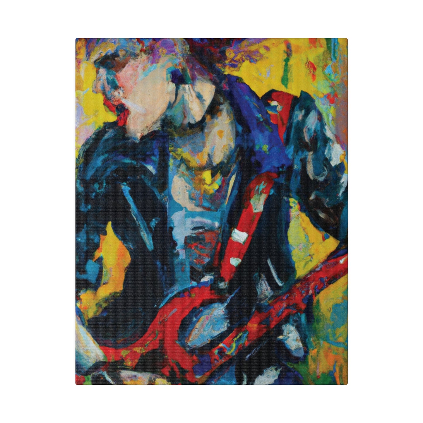 2249F - Rockstar Oil Painting Style Print | Poster | Home Decor | Wall Art | Music Art | Canvas