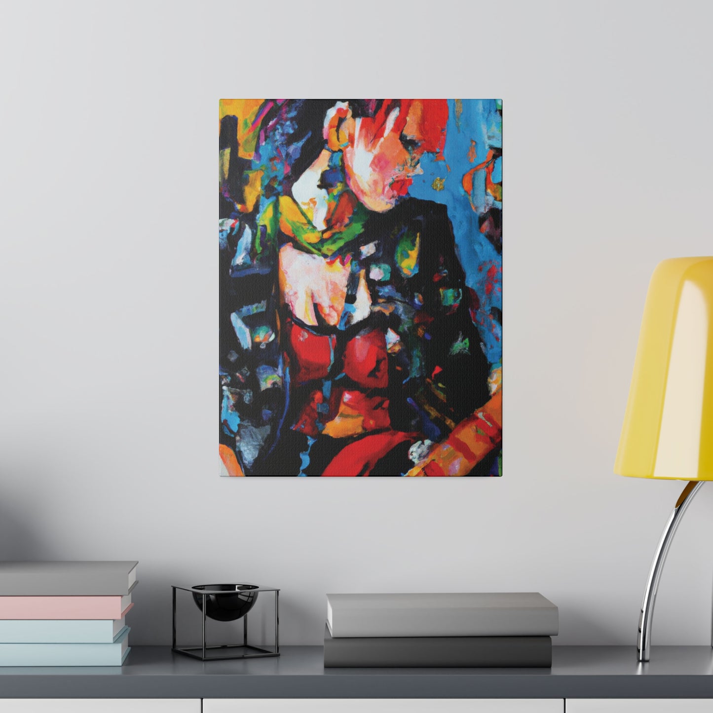 9602B - Rockstar Oil Painting Style Print | Poster | Home Decor | Wall Art | Music Art | Canvas