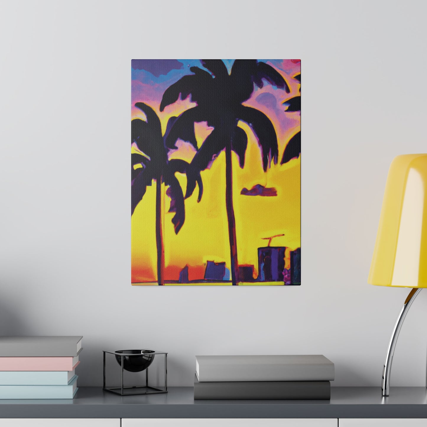 5674W - Miami Beach Sunset Painting Print | Miami | Beach | Sunset | Poster | Home Decor | Wall Art | Canvas