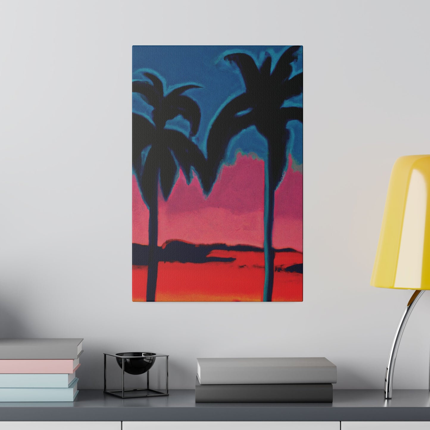 2545B - Miami Beach Sunset Painting Print | Miami | Beach | Sunset | Poster | Home Decor | Wall Art | Canvas