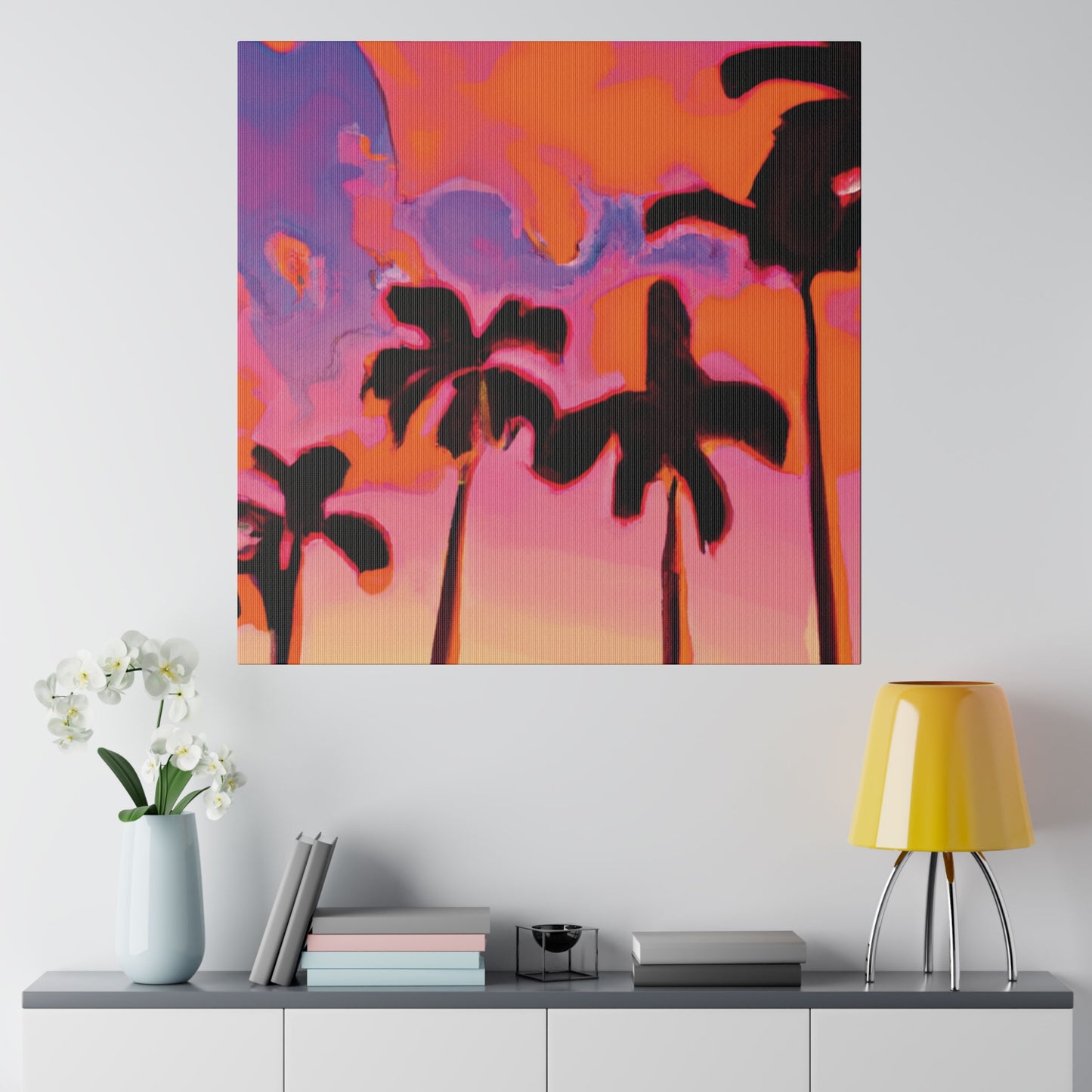 7182U - Miami Beach Sunset Painting Print | Miami | Beach | Sunset | Poster | Home Decor | Wall Art | Canvas