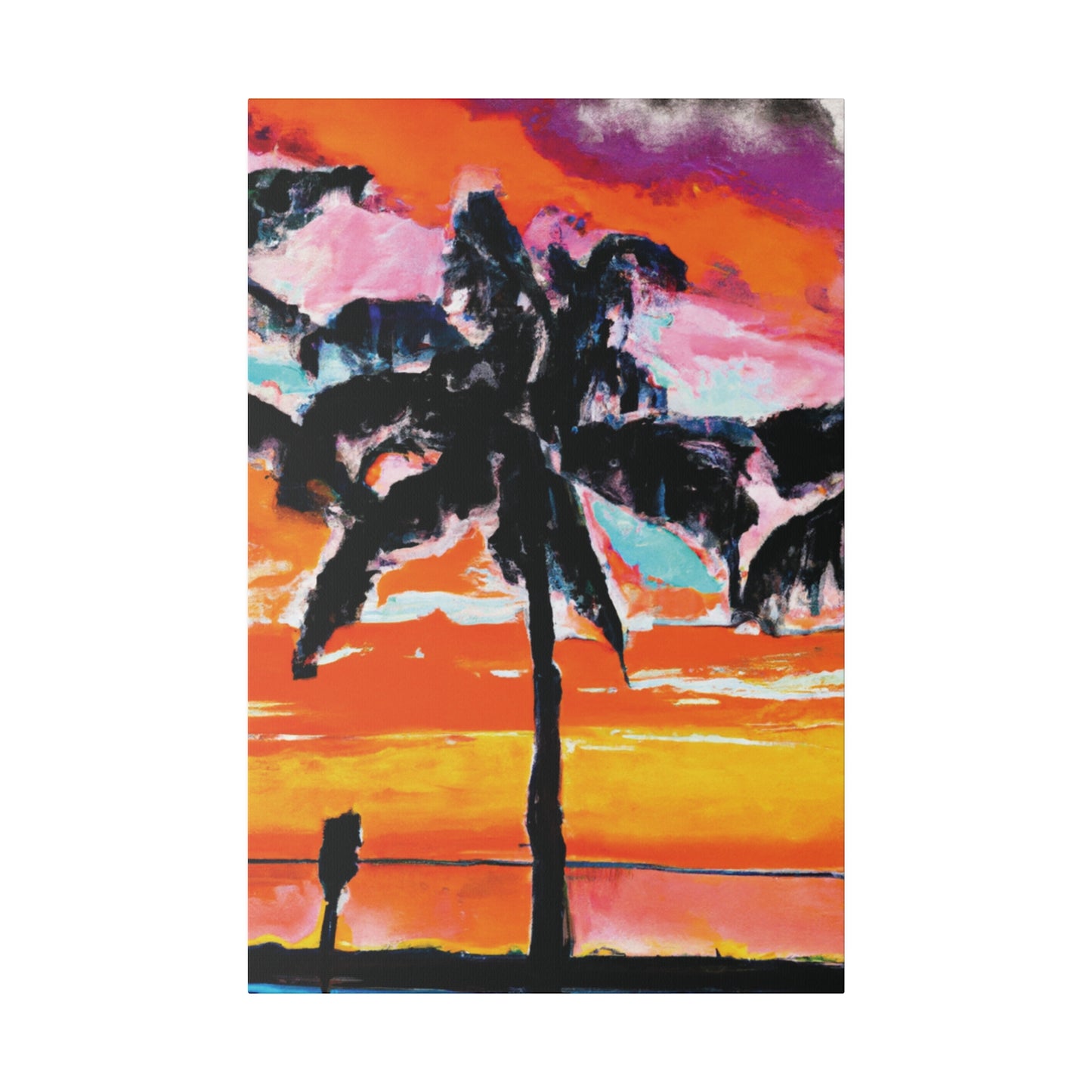 8371S - Miami Beach Sunset Painting Print | Miami | Beach | Sunset | Poster | Home Decor | Wall Art | Canvas