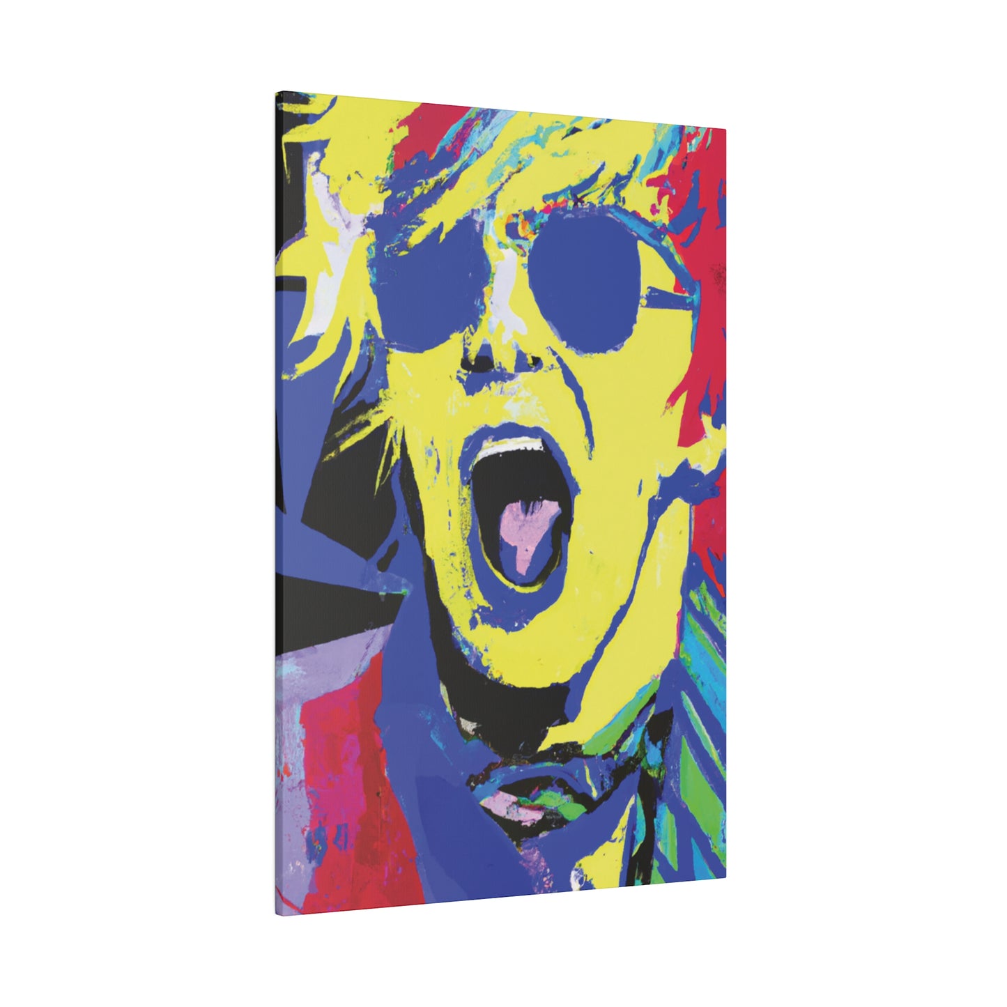 7451T - Rockstar Painting Print | Face | Abstract | Poster | Home Decor | Wall Art | Music Art | Canvas