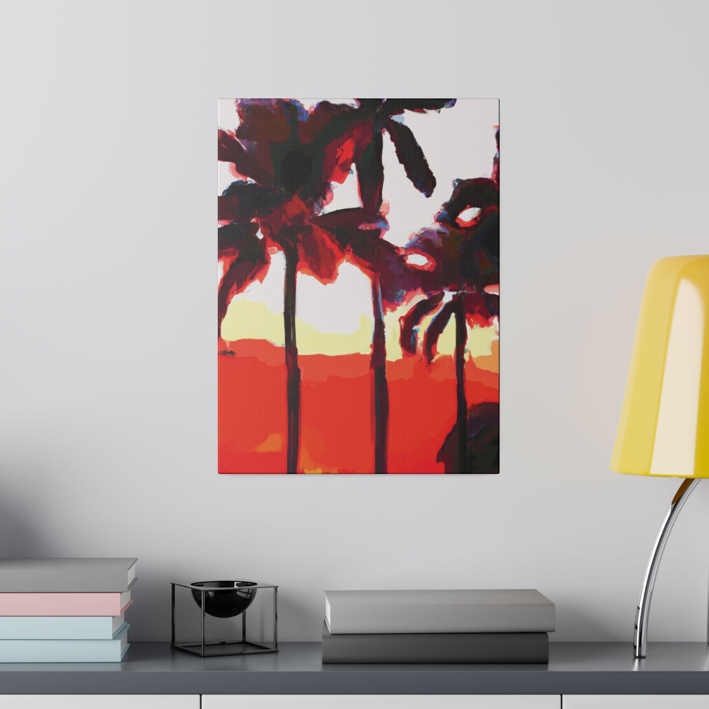 6831K - Miami Beach Sunset Painting Print | Miami | Beach | Sunset | Poster | Home Decor | Wall Art | Canvas