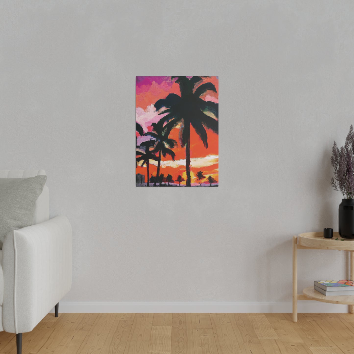 2734M - Miami Beach Sunset Painting Print | Miami | Beach | Sunset | Poster | Home Decor | Wall Art | Canvas