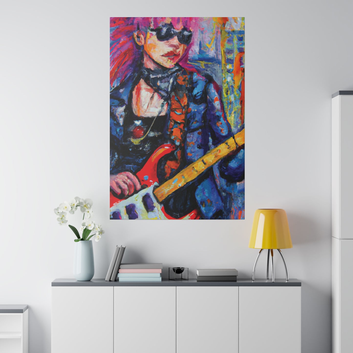 9231K - Rockstar Oil Painting Style Print | Poster | Home Decor | Wall Art | Music Art | Canvas