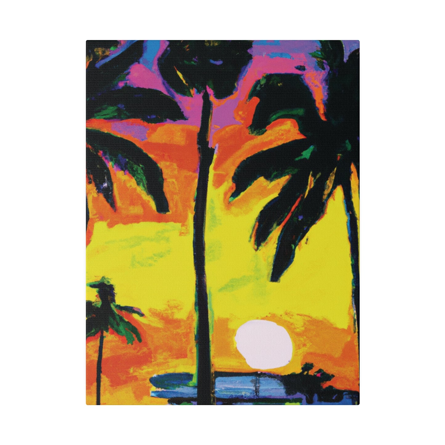 5285D - Miami Beach Sunset Painting Print | Miami | Beach | Sunset | Poster | Home Decor | Wall Art | Canvas