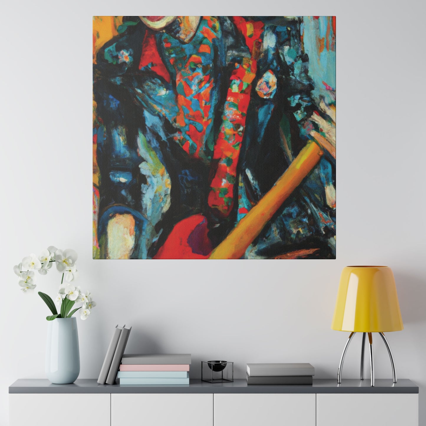 9697B - Rockstar Oil Painting Style Print | Poster | Home Decor | Wall Art | Music Art | Canvas