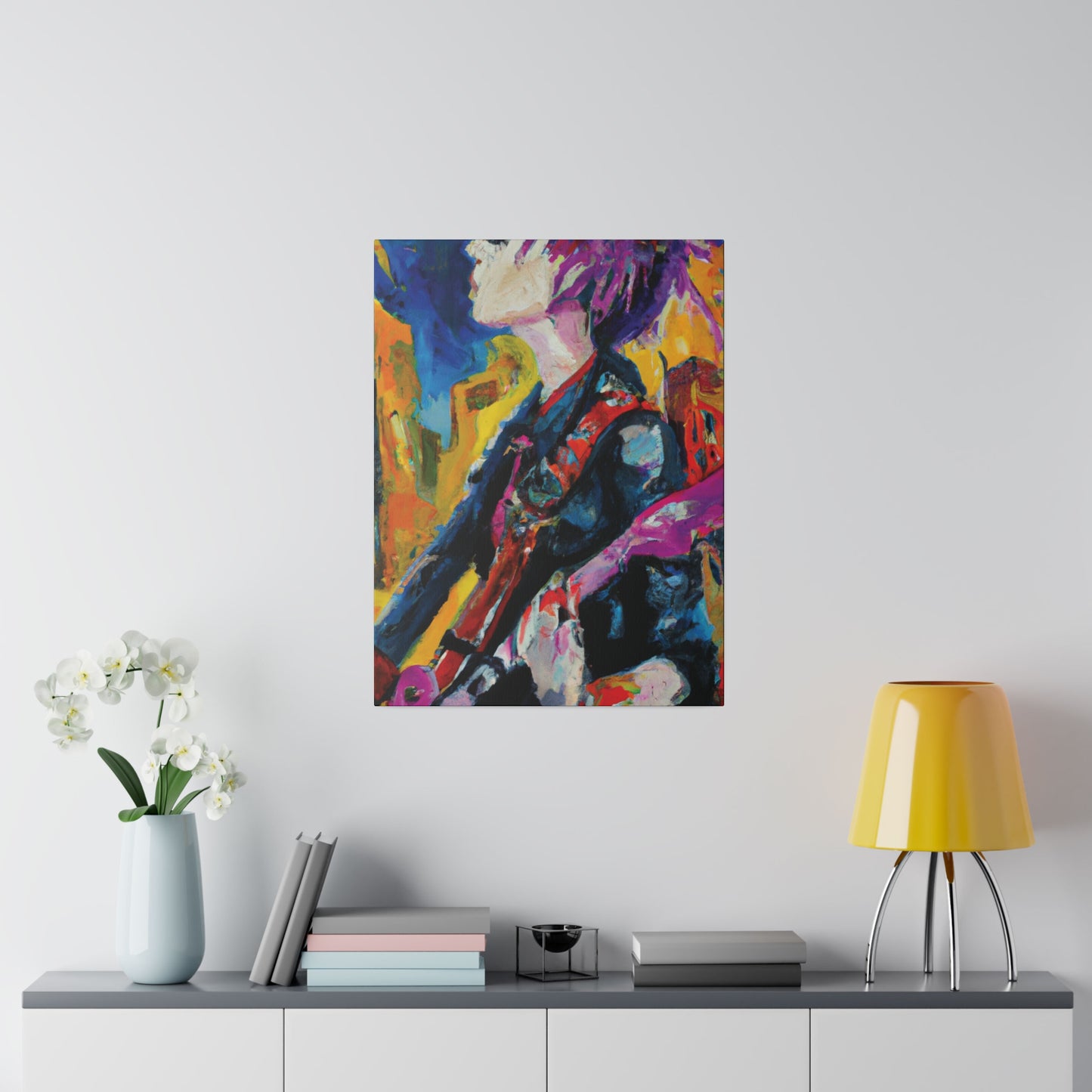 8245D - Rockstar Oil Painting Style Print | Poster | Home Decor | Wall Art | Music Art | Canvas