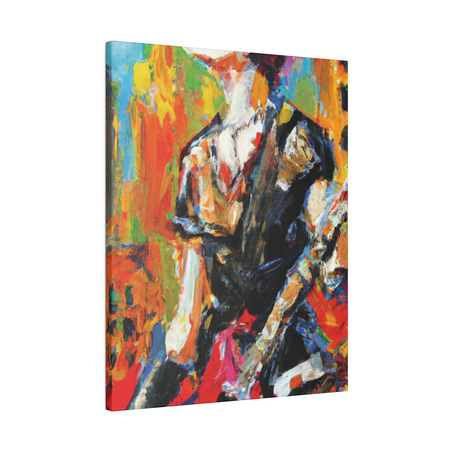 5867V - Rockstar Oil Painting Style Print | Poster | Home Decor | Wall Art | Music Art | Canvas