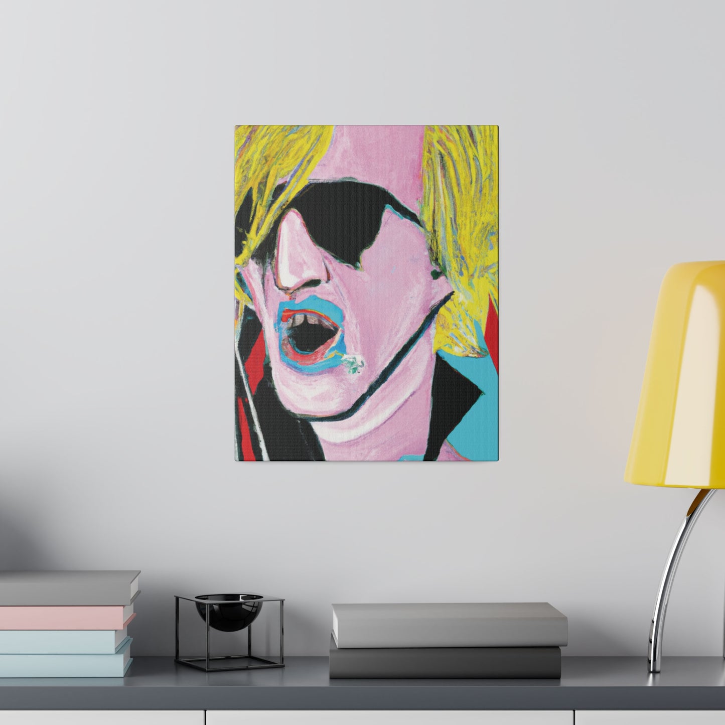 9118C - Rockstar Painting Print | Face | Abstract | Poster | Home Decor | Wall Art | Music Art | Canvas