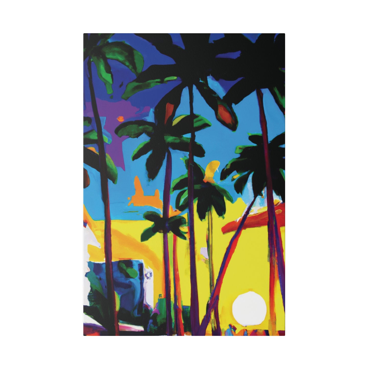 7182X - Miami Beach Sunset Painting Print | Miami | Beach | Sunset | Poster | Home Decor | Wall Art | Canvas