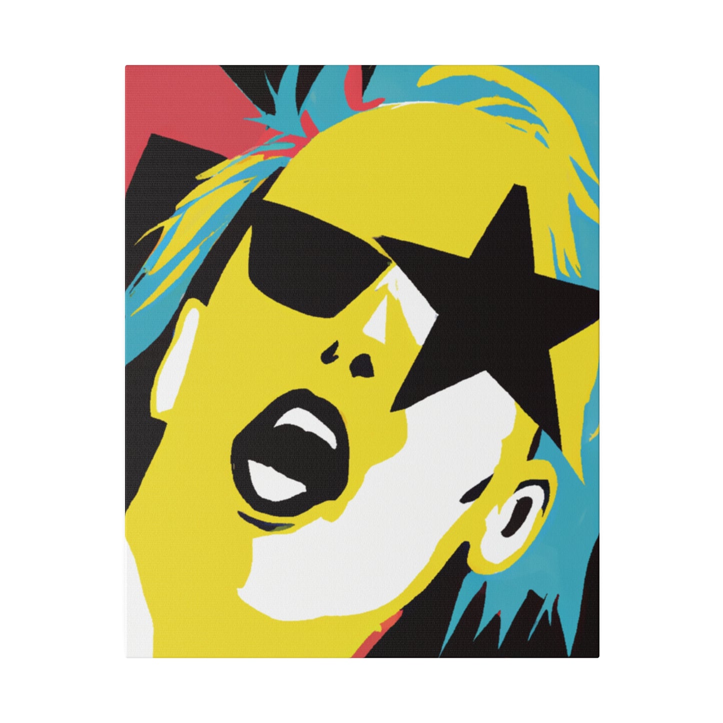 3688R - Rockstar Painting Print | Face | Abstract | Poster | Home Decor | Wall Art | Music Art | Canvas