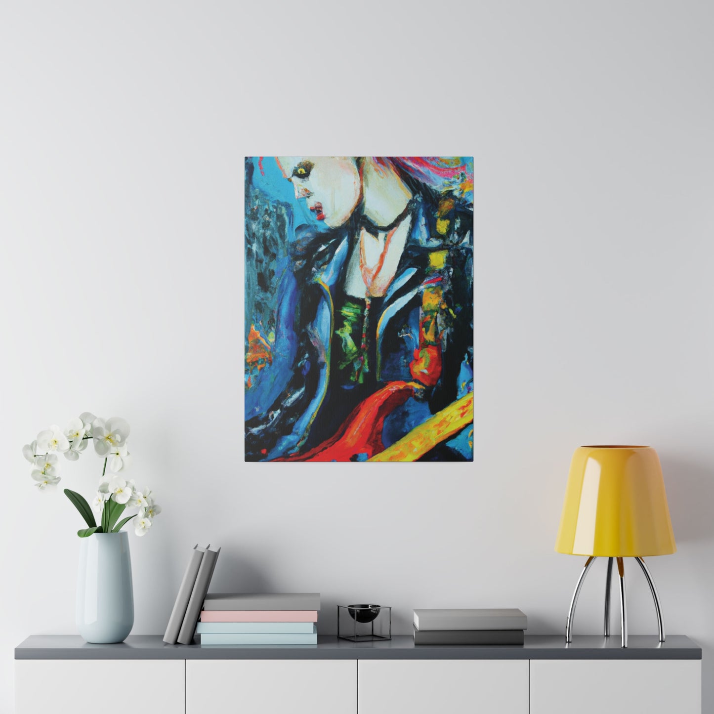 8900A - Rockstar Oil Painting Style Print | Poster | Home Decor | Wall Art | Music Art | Canvas