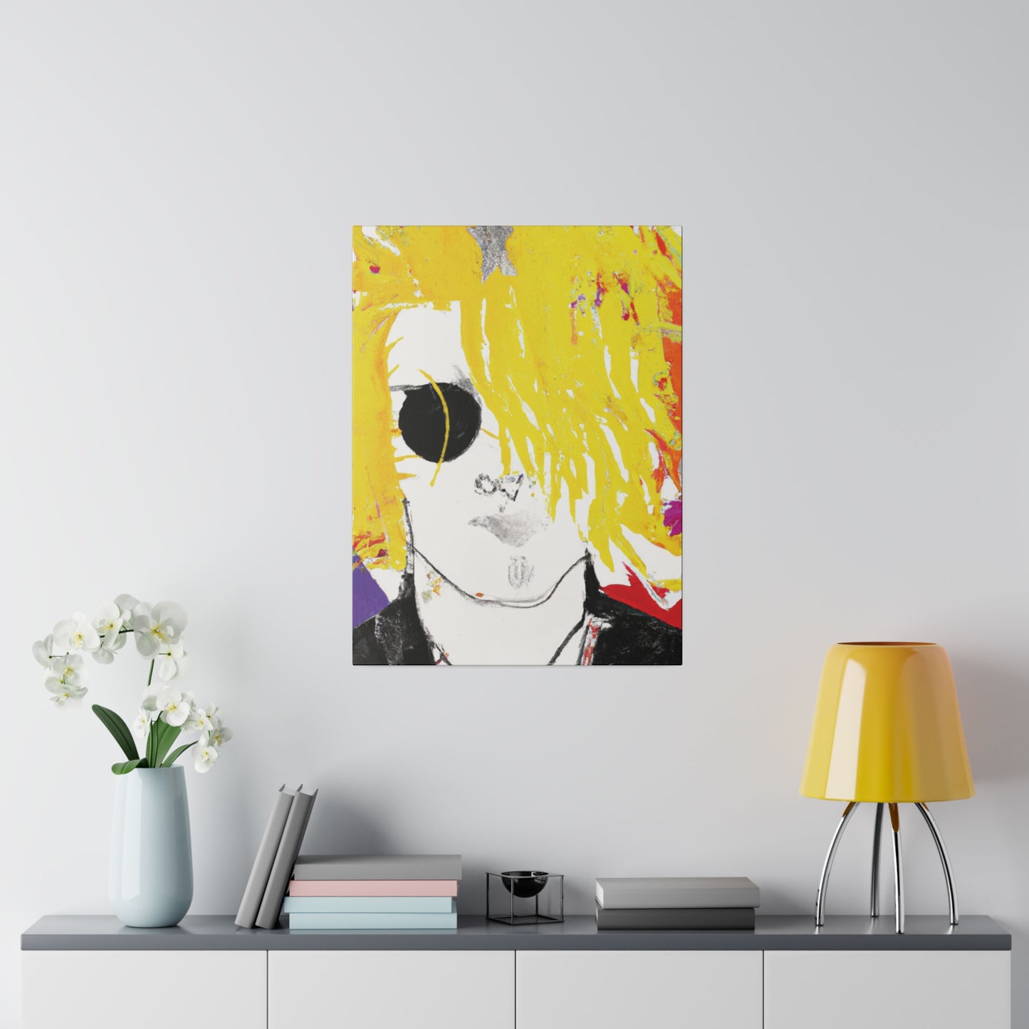 9674T - Rockstar Painting Print | Face | Abstract | Poster | Home Decor | Wall Art | Music Art | Canvas