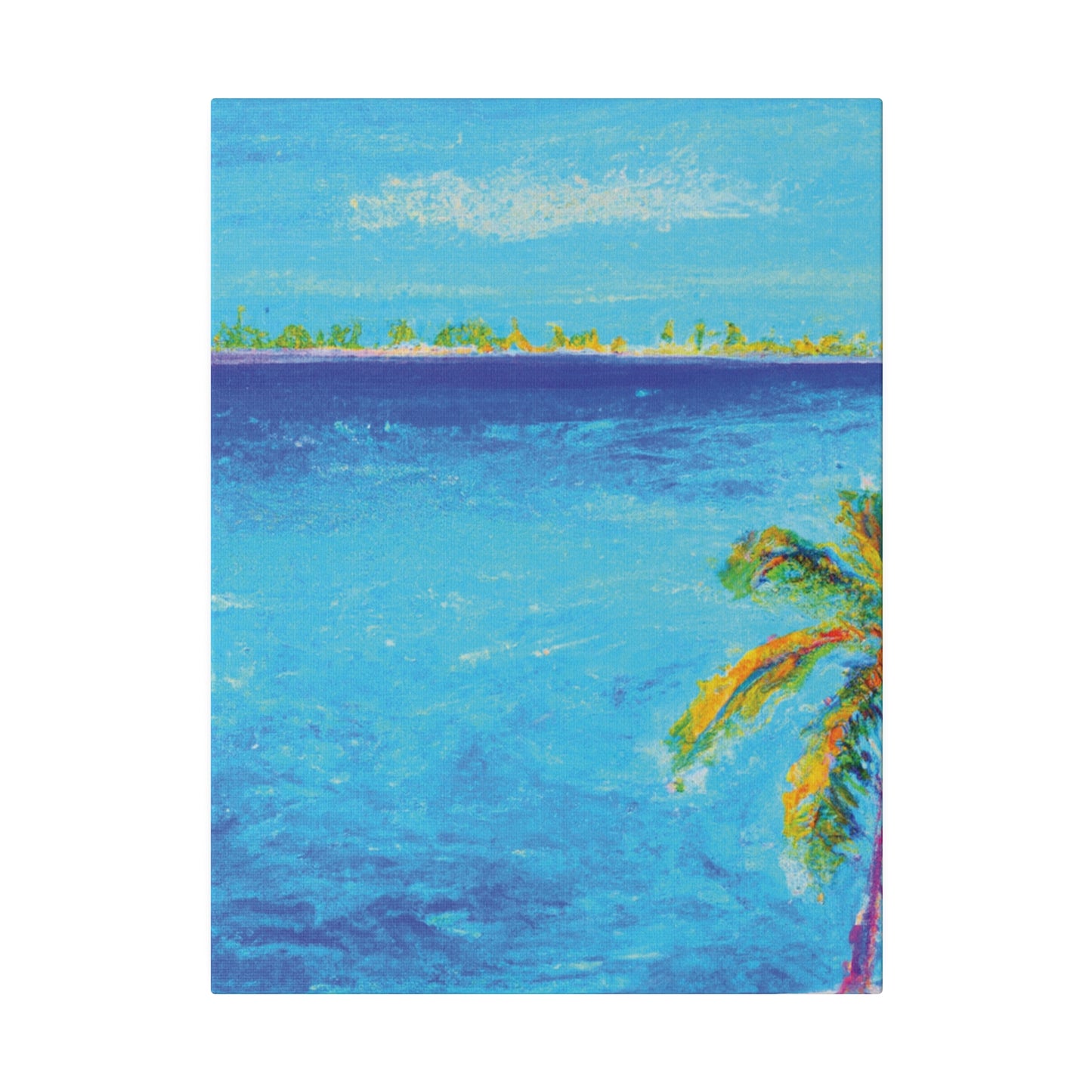 7666Q - Bahamas Ocean Painting Print | Bahamas | Ocean | Beach | Poster | Home Decor | Wall Art | Canvas