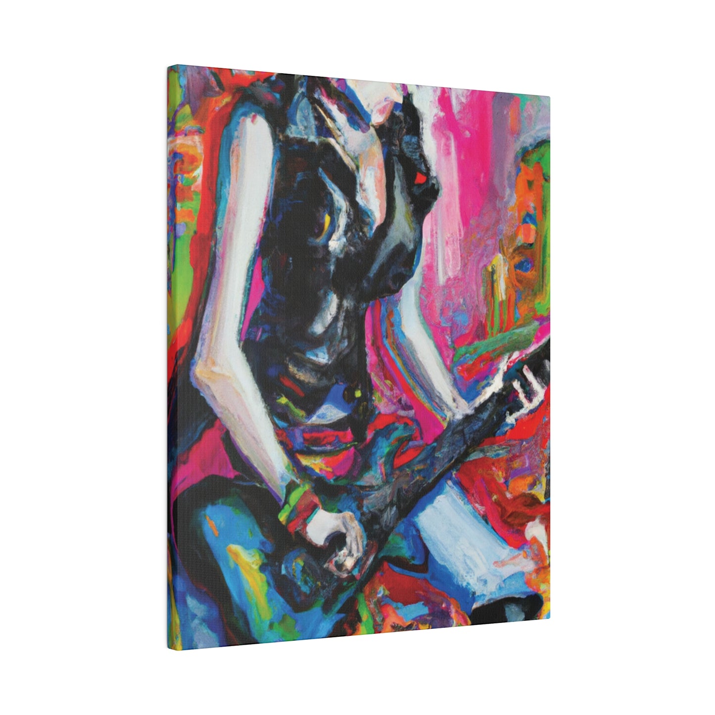 795W - Rockstar Oil Painting Style Print | Poster | Home Decor | Wall Art | Music Art | Canvas