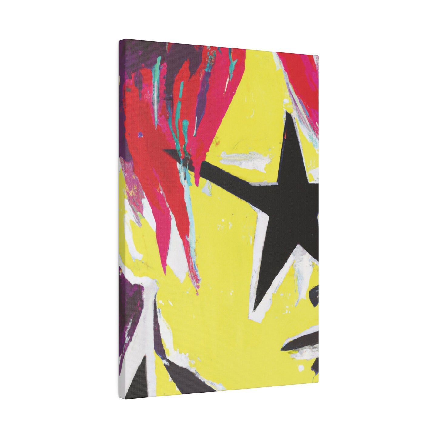 8768M - Rockstar Painting Print | Face | Abstract | Poster | Home Decor | Wall Art | Music Art | Canvas