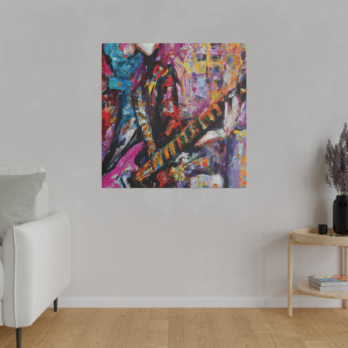 7772X - Rockstar Oil Painting Style Print | Poster | Home Decor | Wall Art | Music Art | Canvas