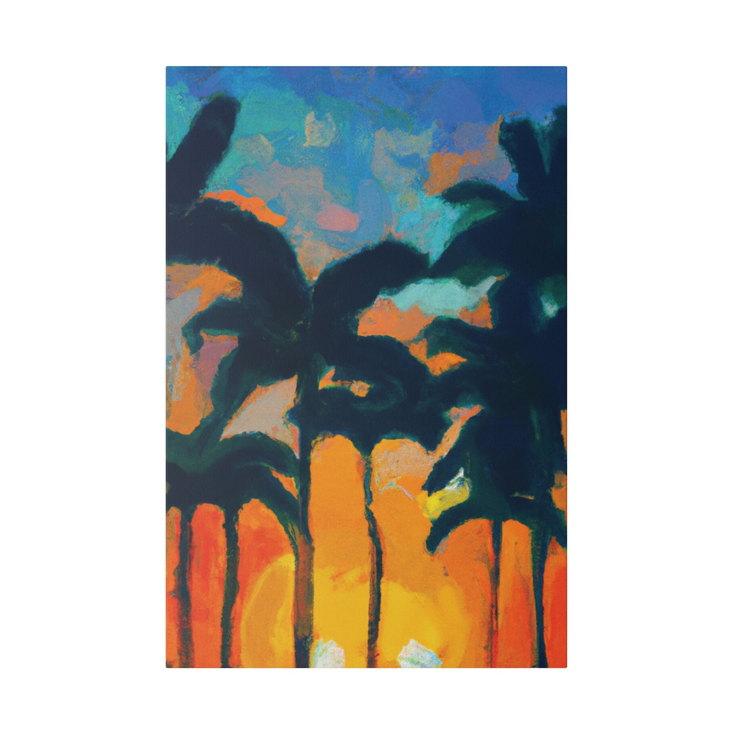 6877B - Miami Beach Sunset Painting Print | Miami | Beach | Sunset | Poster | Home Decor | Wall Art | Canvas