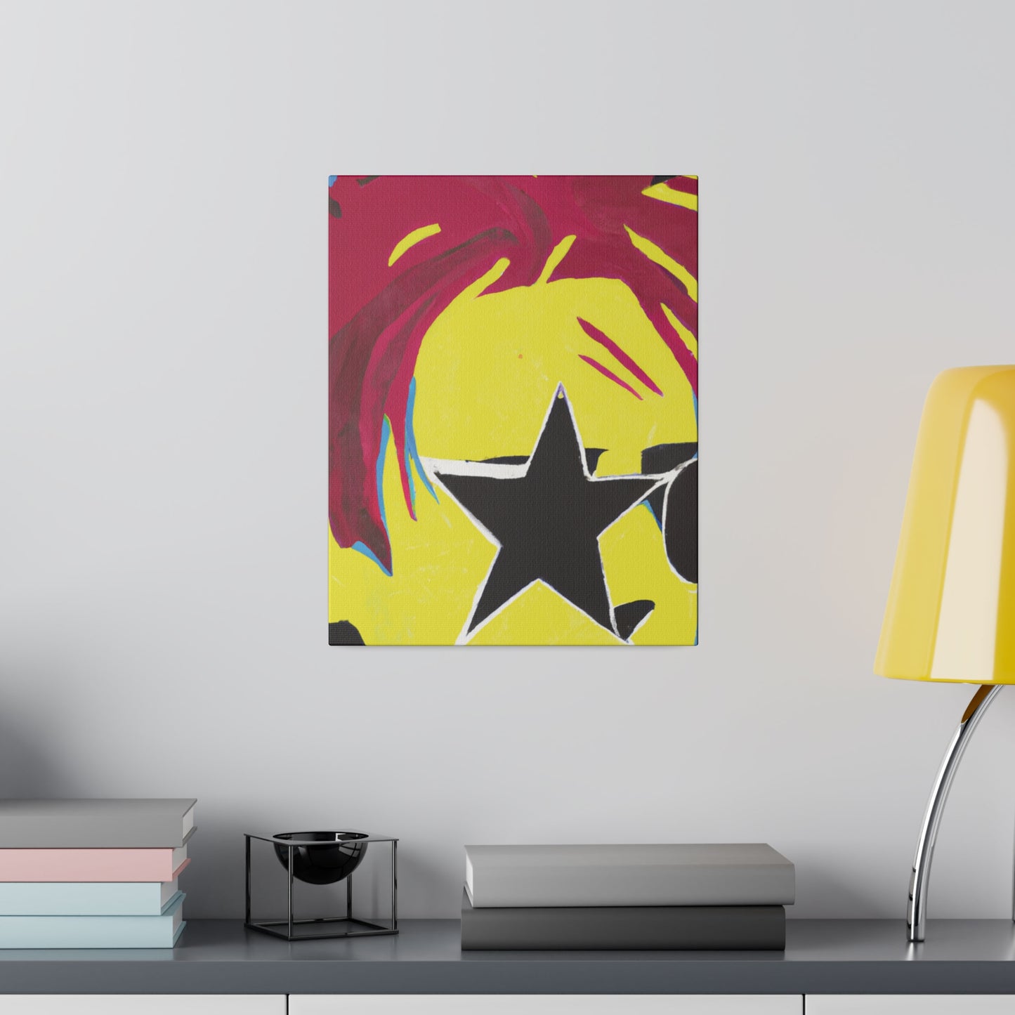 5063P - Rockstar Painting Print | Face | Abstract | Poster | Home Decor | Wall Art | Music Art | Canvas
