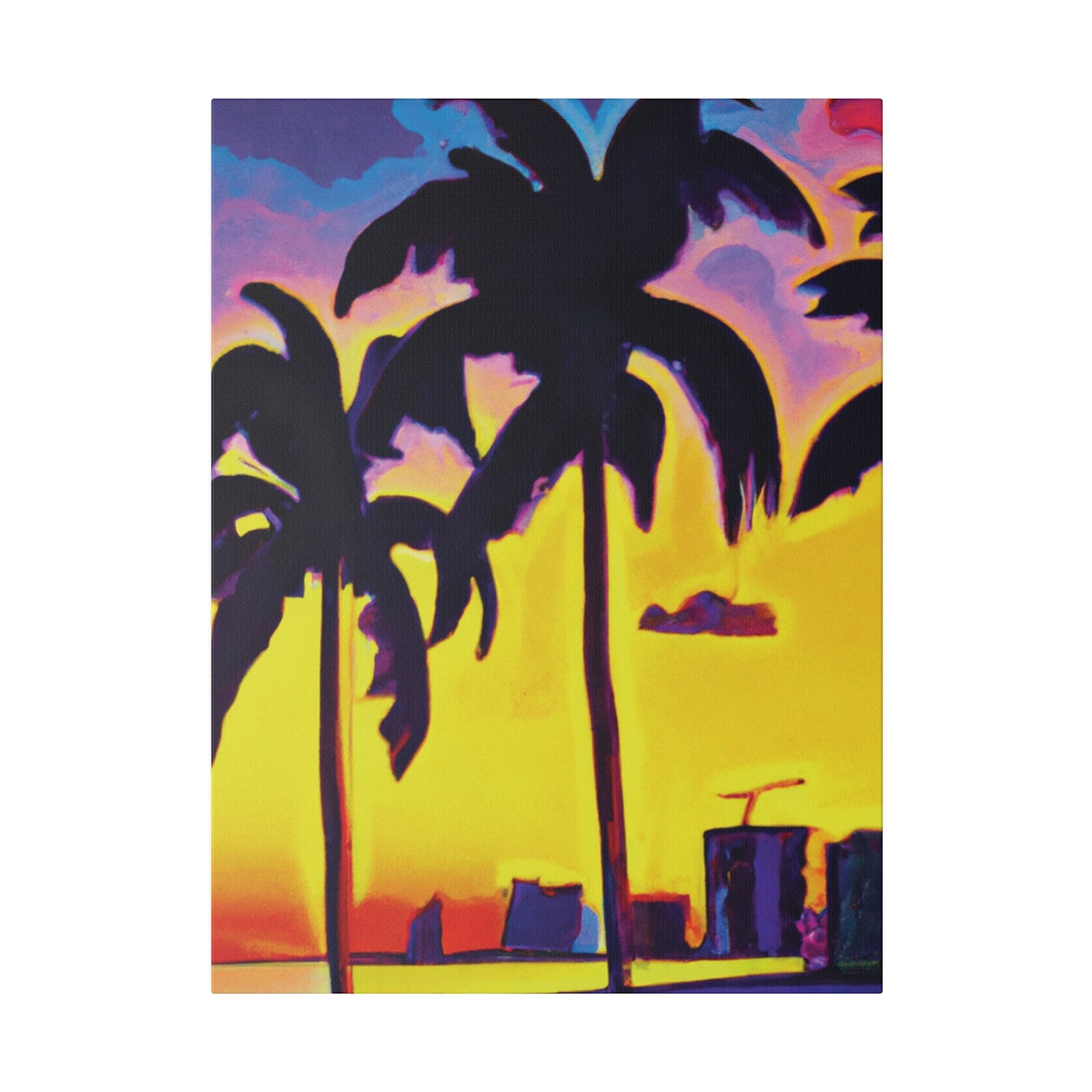 5674W - Miami Beach Sunset Painting Print | Miami | Beach | Sunset | Poster | Home Decor | Wall Art | Canvas