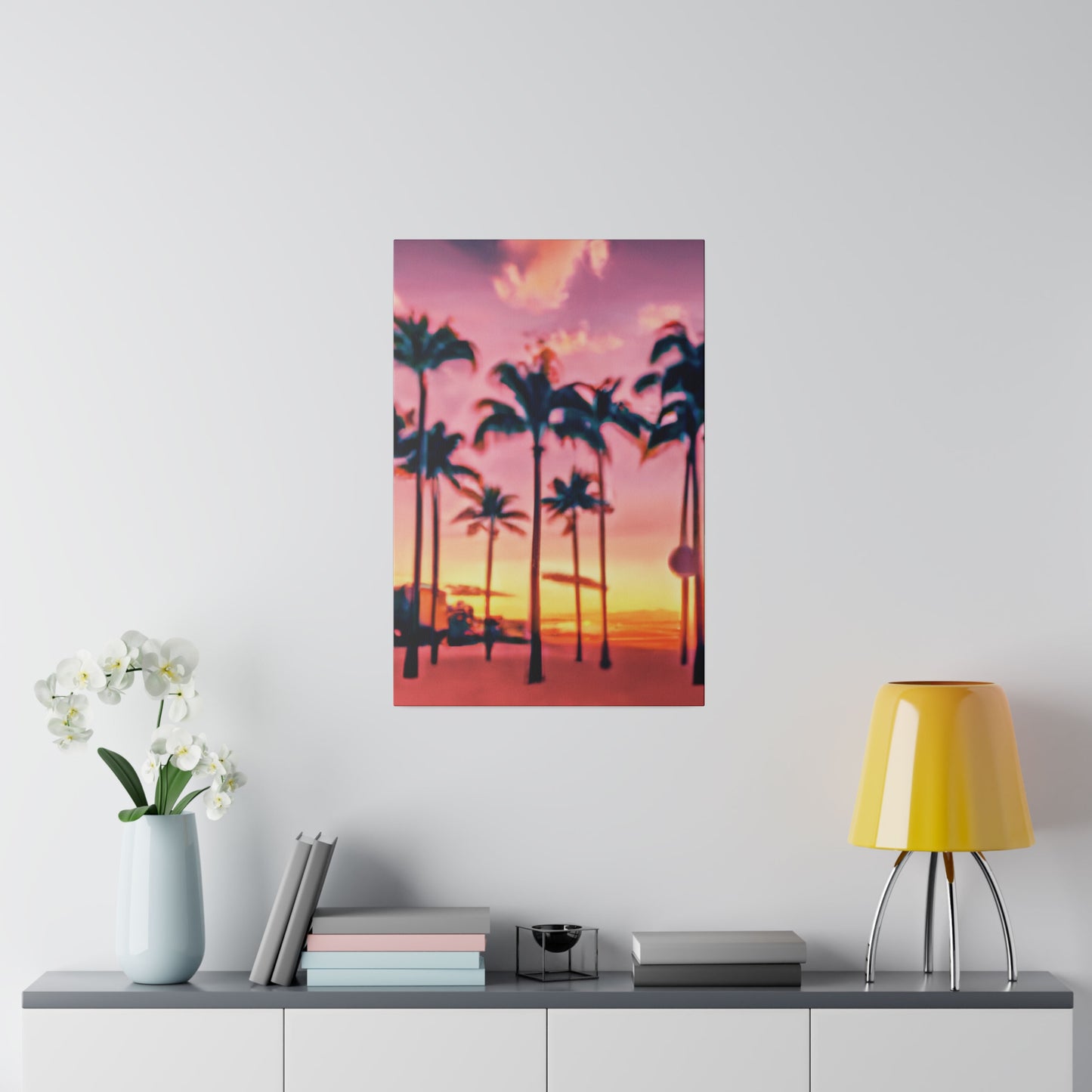 8183G - Miami Beach Sunset Painting Print | Miami | Beach | Sunset | Poster | Home Decor | Wall Art | Canvas