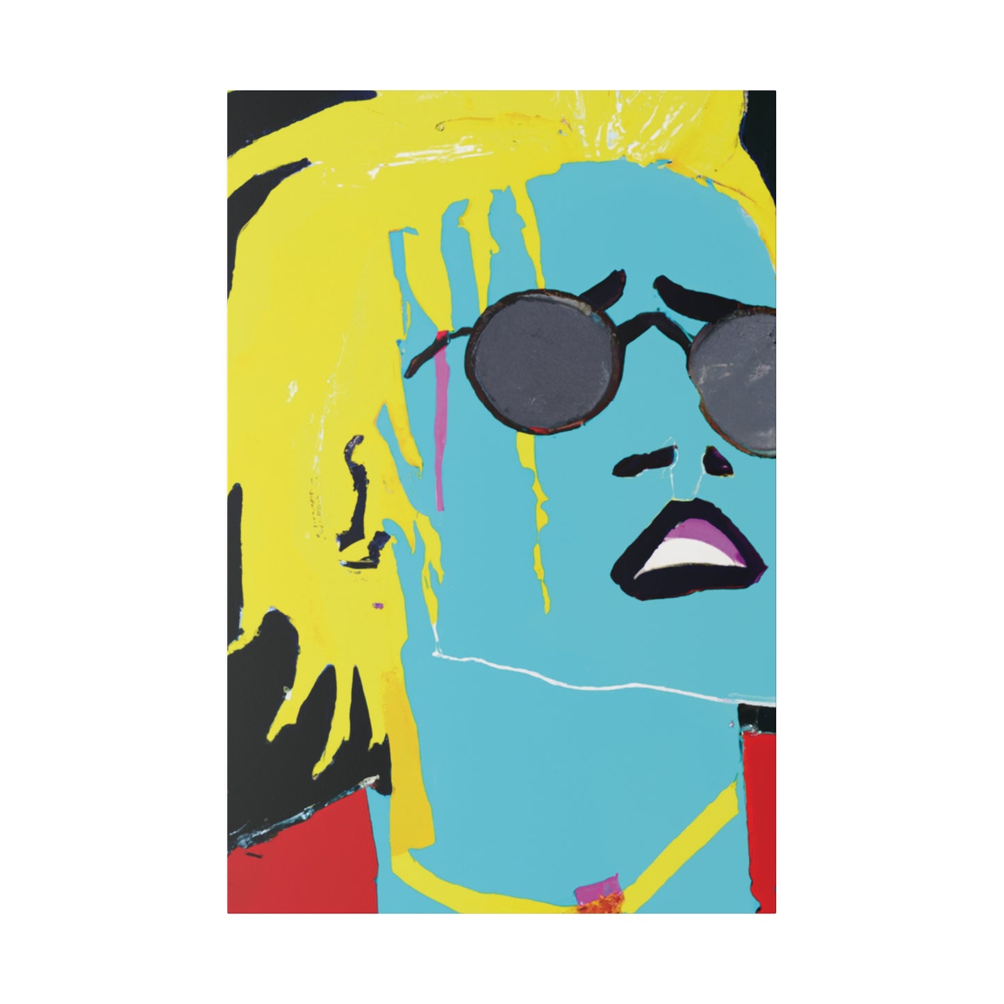 3863S - Rockstar Painting Print | Face | Abstract | Poster | Home Decor | Wall Art | Music Art | Canvas